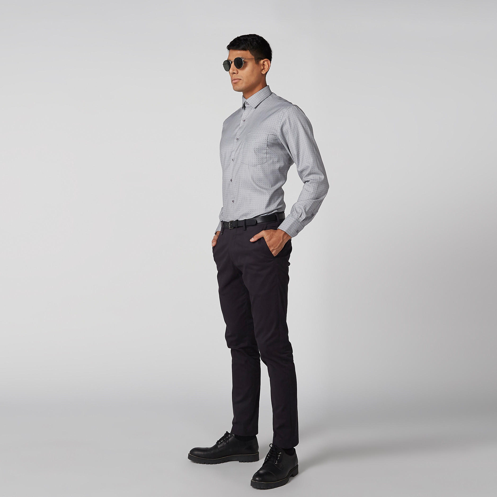 قميص سهل الكي بأكمام طويلة وجيوب وطبعات -men-clothing-shirts-image-2