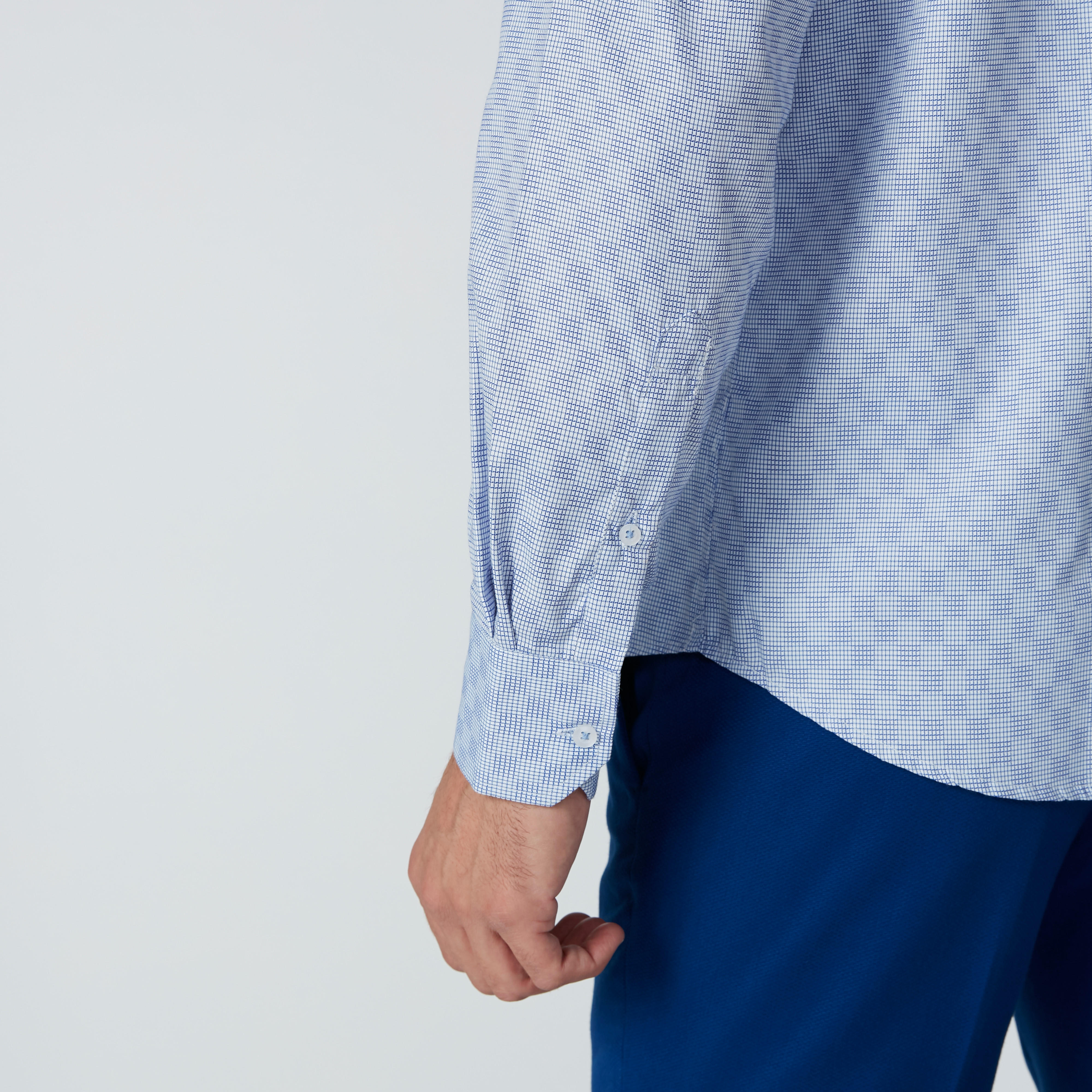 Easy Iron Textured Shirt with Long Sleeves and Chest Pocket-men-clothing-shirts-image-4
