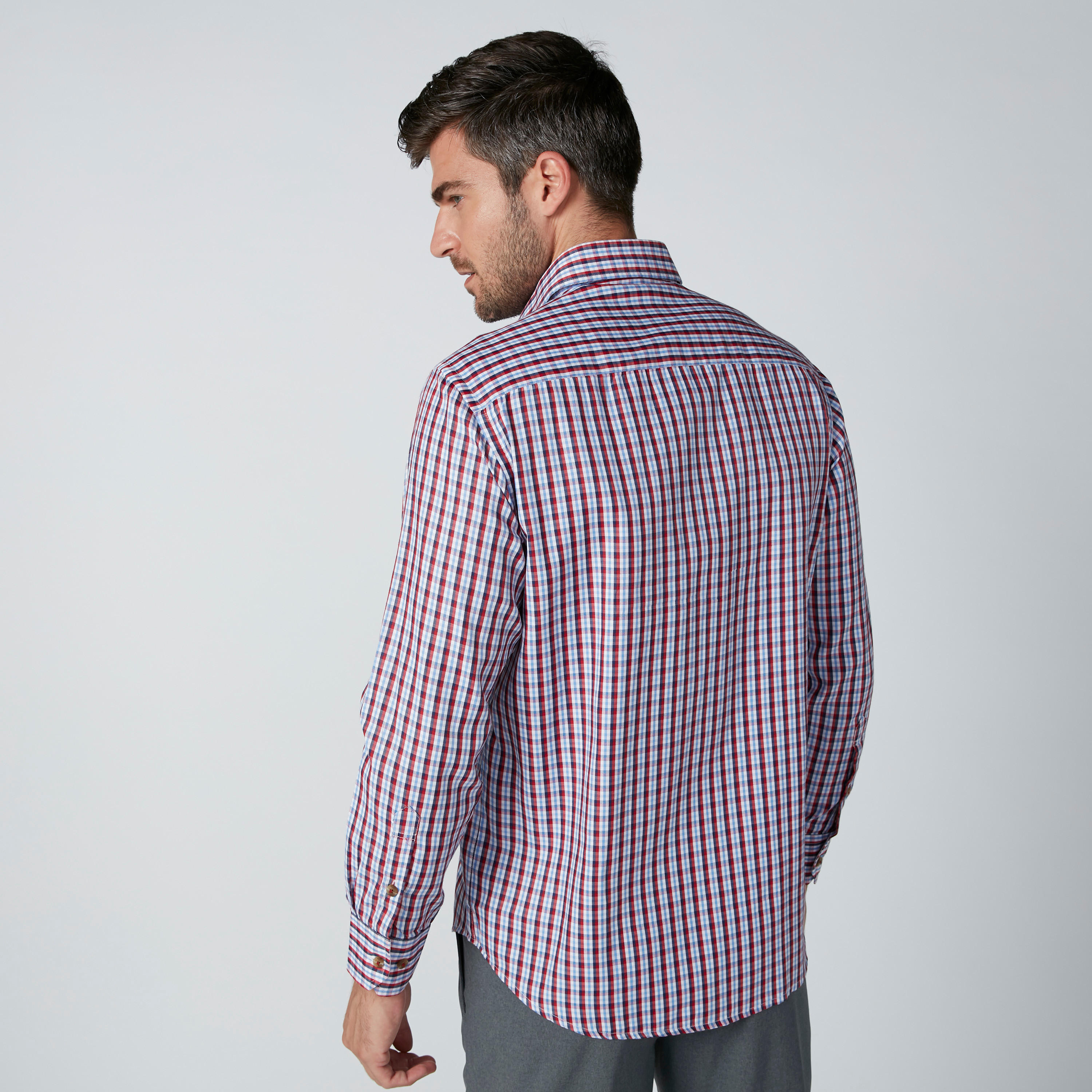 قميص رسمي سهل الكي بأكمام طويلة وجيب على الصدر-men-clothing-shirts-image-2