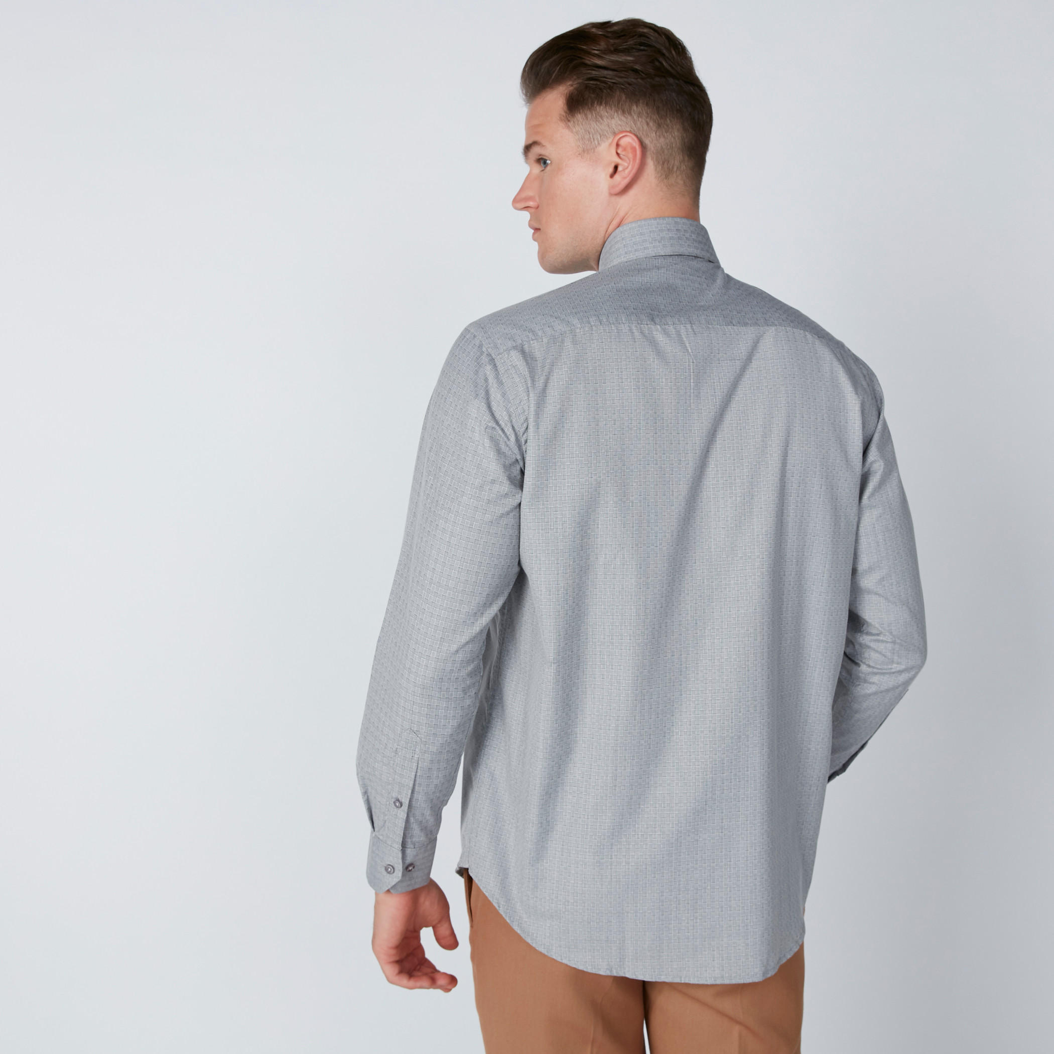 قميص مربعات سهل الكي بأكمام طويلة وأزرار-men-clothing-shirts-image-3