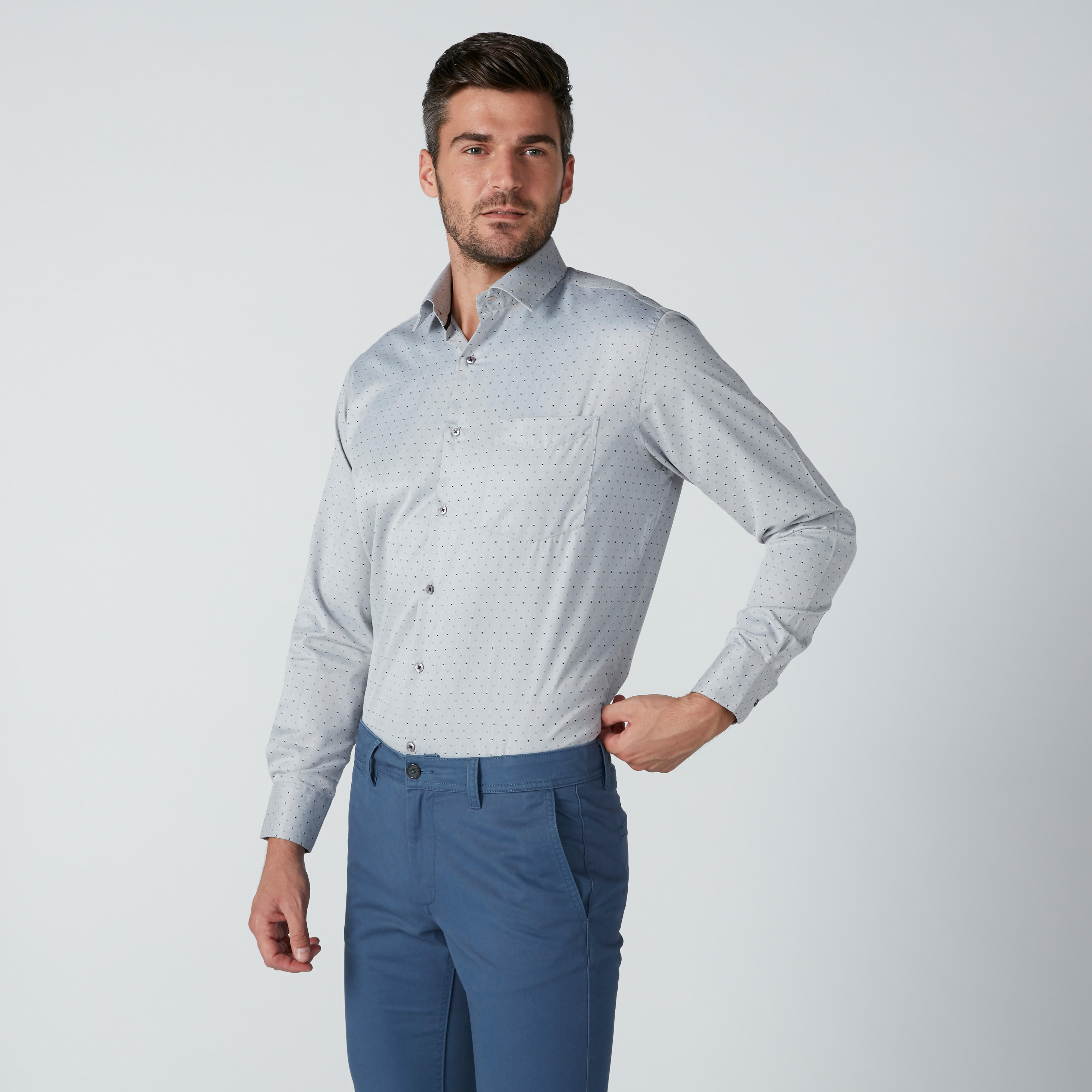 قميص سهل الكي بأكمام طويلة-men-clothing-shirts-image-1