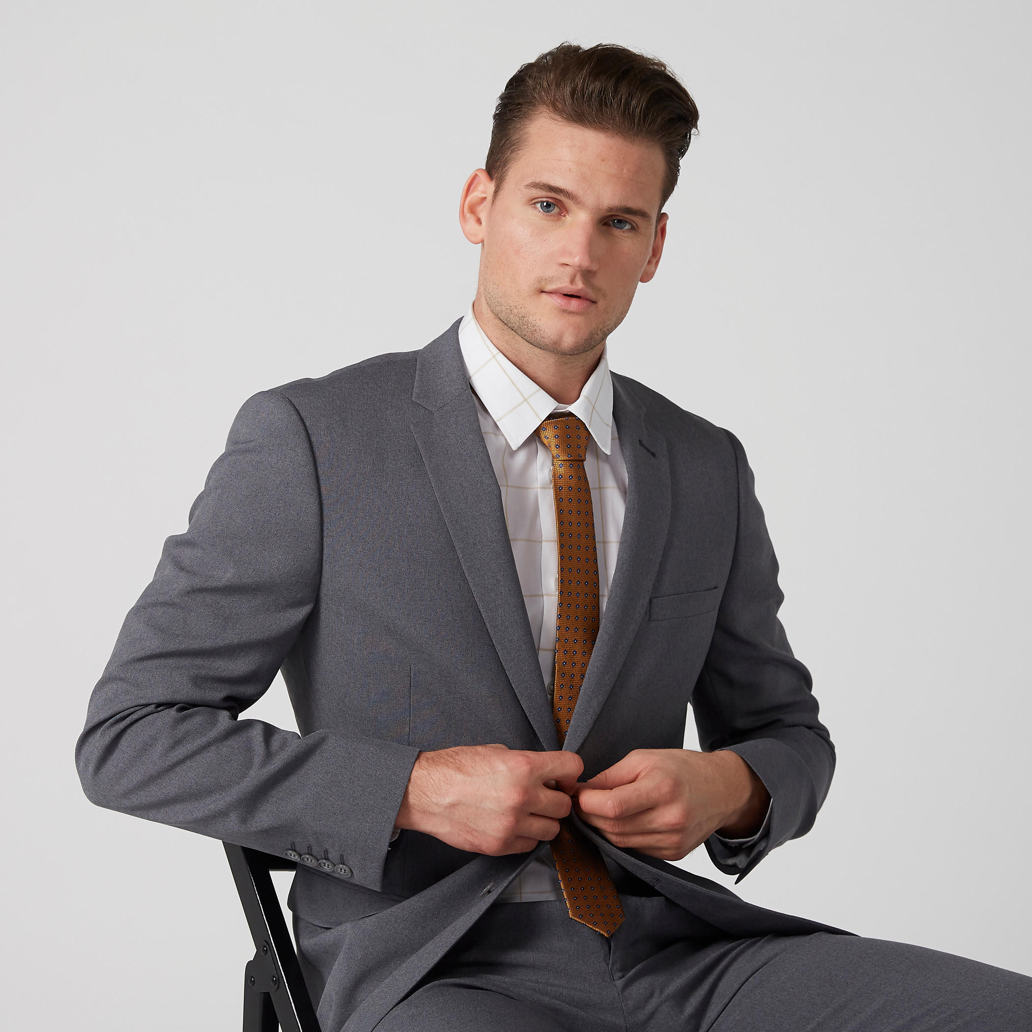 Textured Tie with Keeper Loop-men-tiesandcufflinks-pocketsquares-image-2
