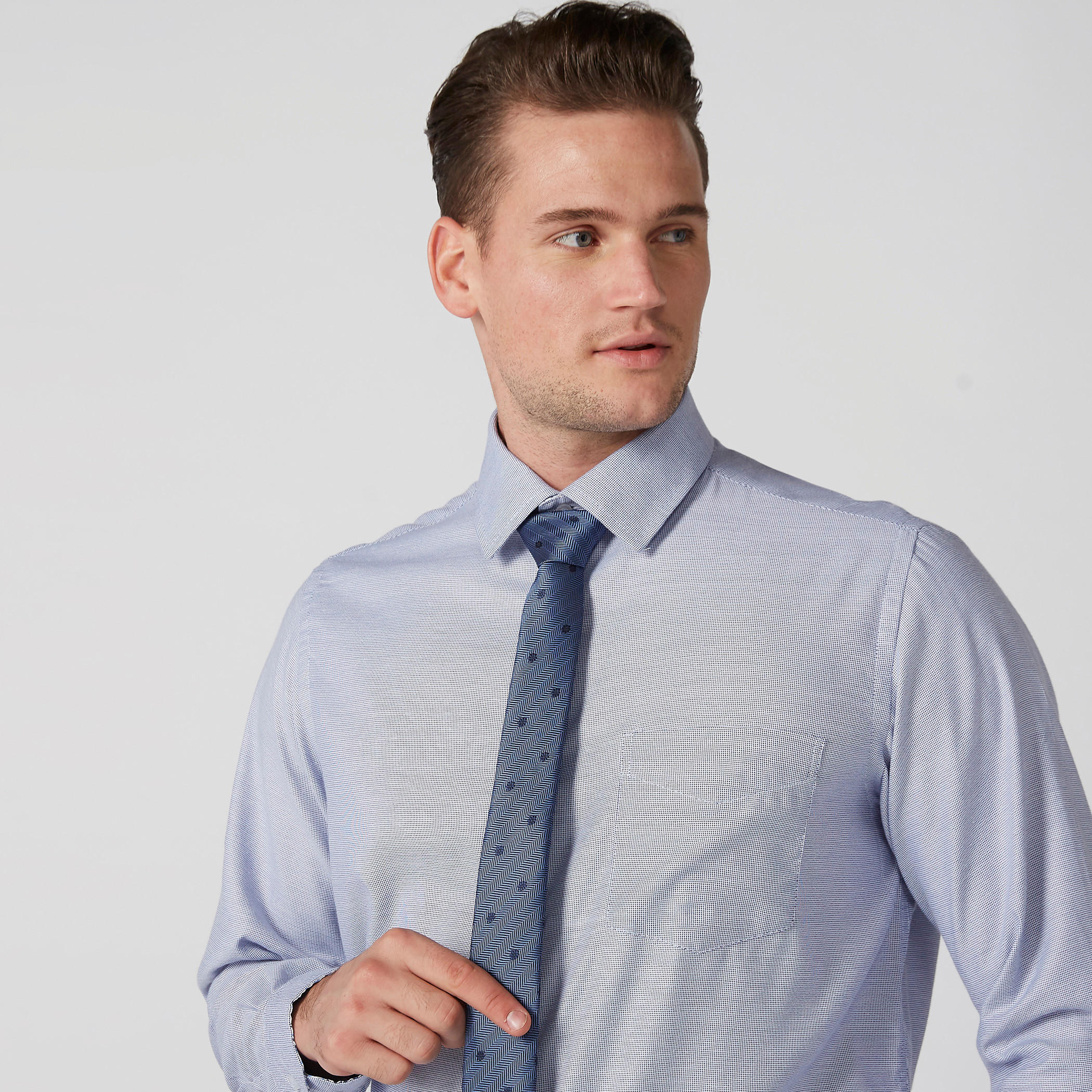 Textured Tie with Keeper Loop-men-tiesandcufflinks-pocketsquares-image-2