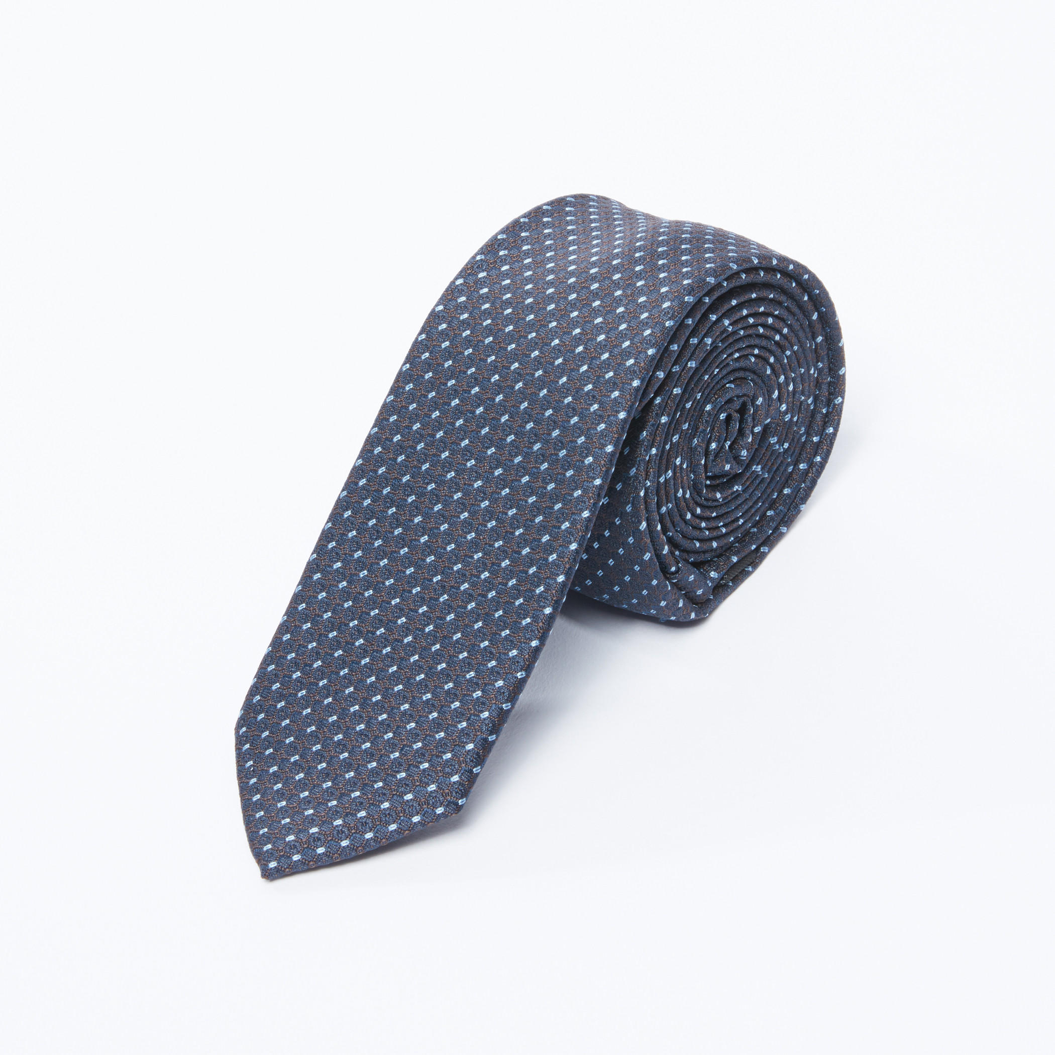 Textured Tie in Regular Cut with Keeper Loop-men-tiesandcufflinks-pocketsquares-image-1