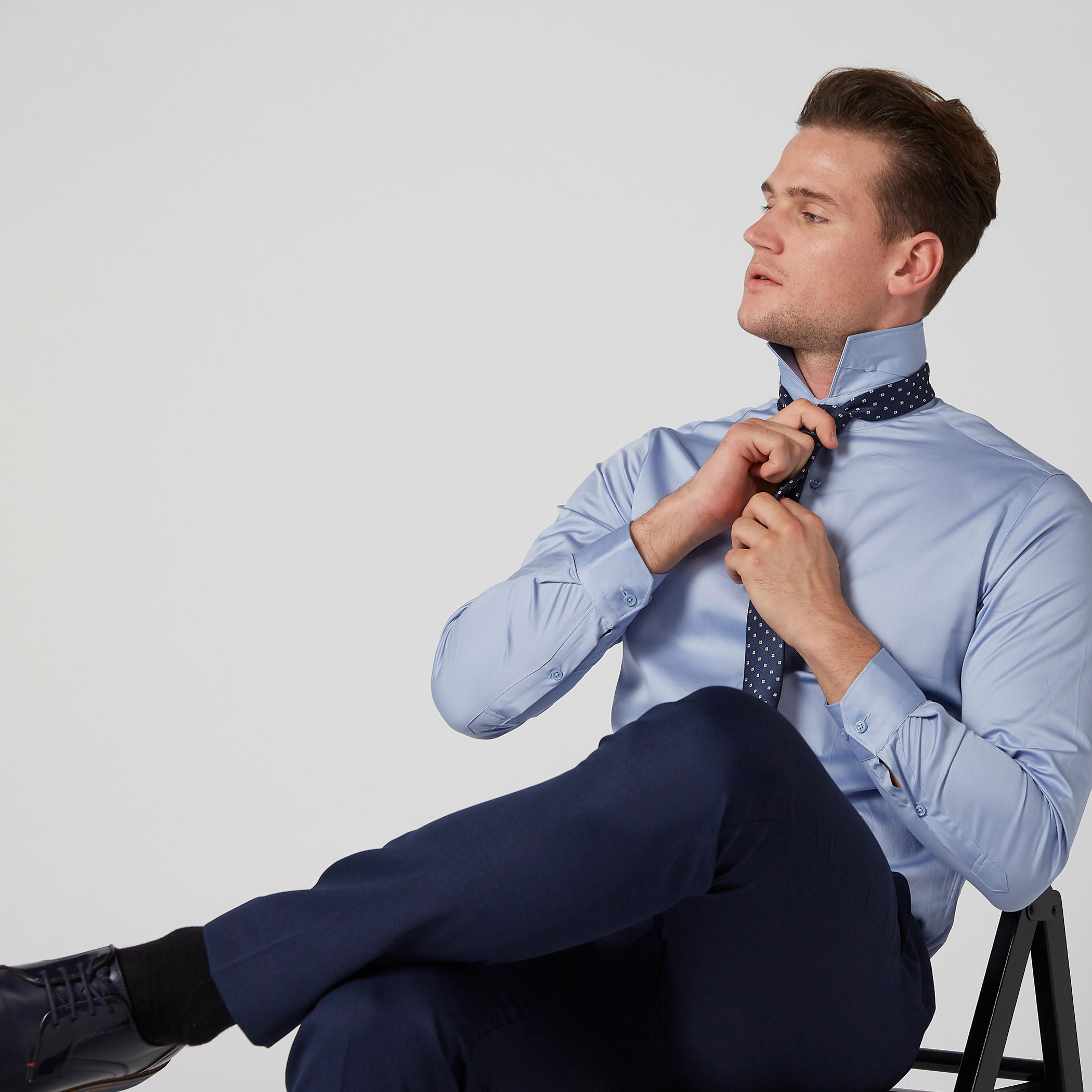 Textured Regular Tie with Keeper Loop-men-tiesandcufflinks-pocketsquares-image-2