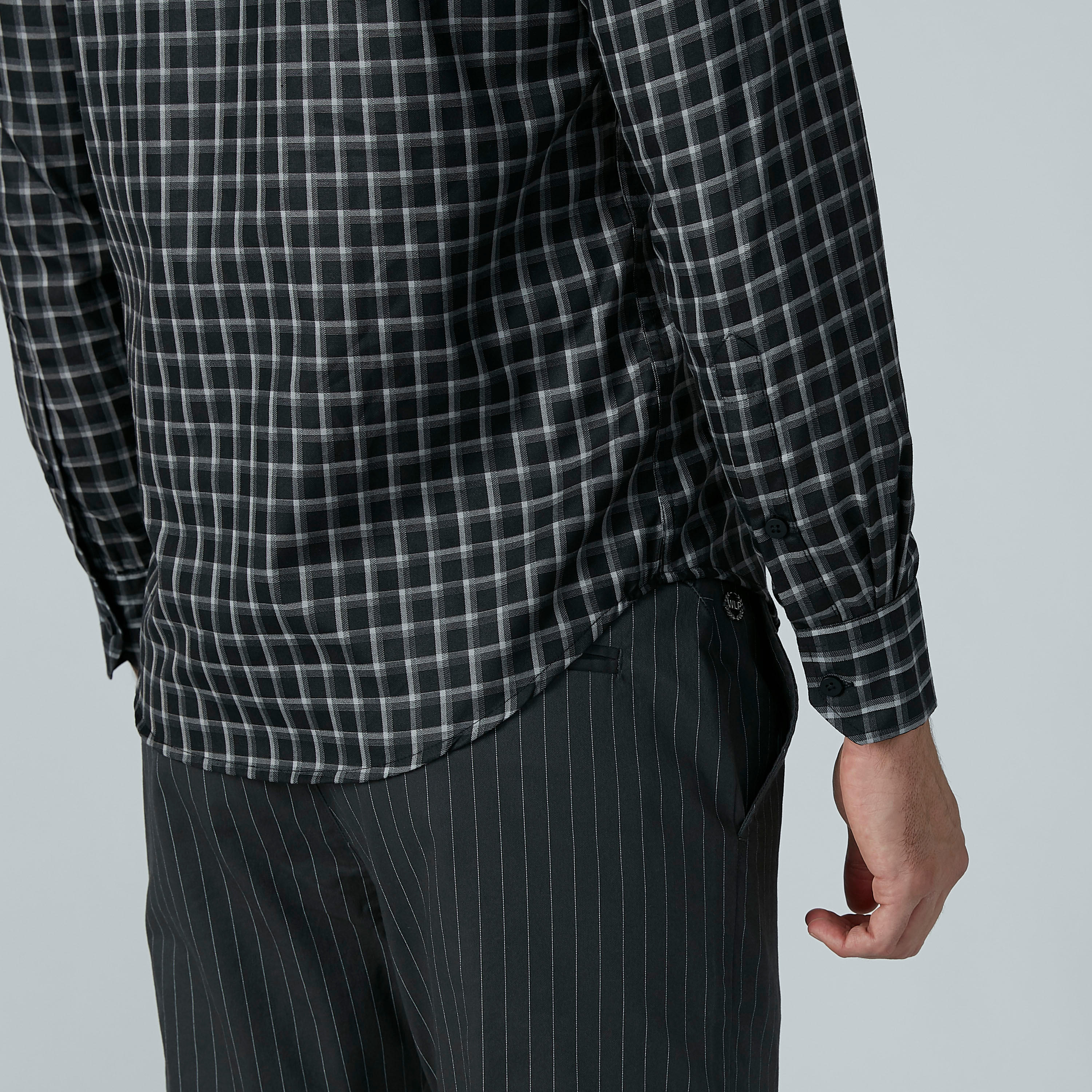 قميص مربعات سهل الكي بأكمام طويلة وأزرار-men-clothing-shirts-image-5