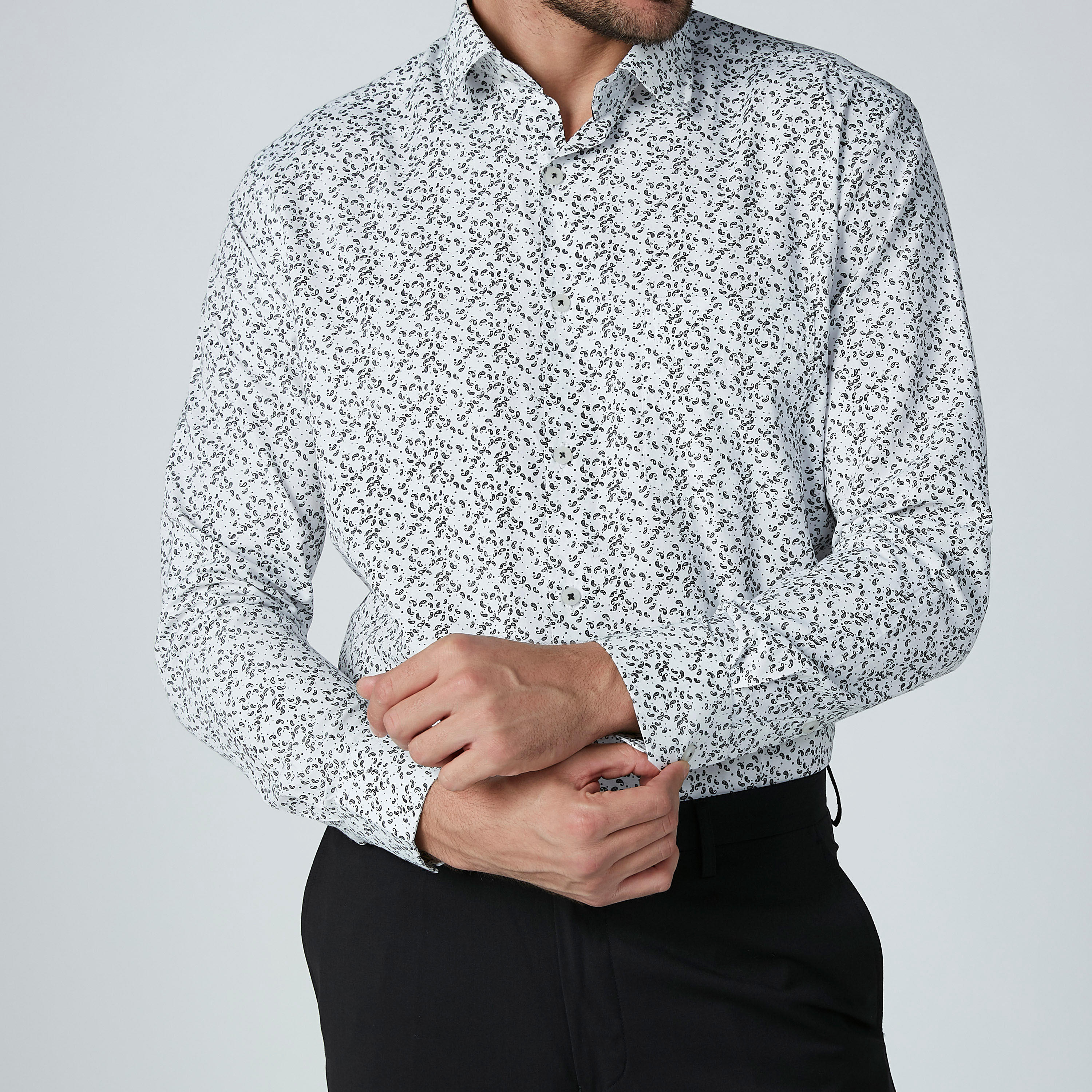 قميص سهل الكي بأكمام طويلة وأزرار وطبعات-men-clothing-shirts-image-5
