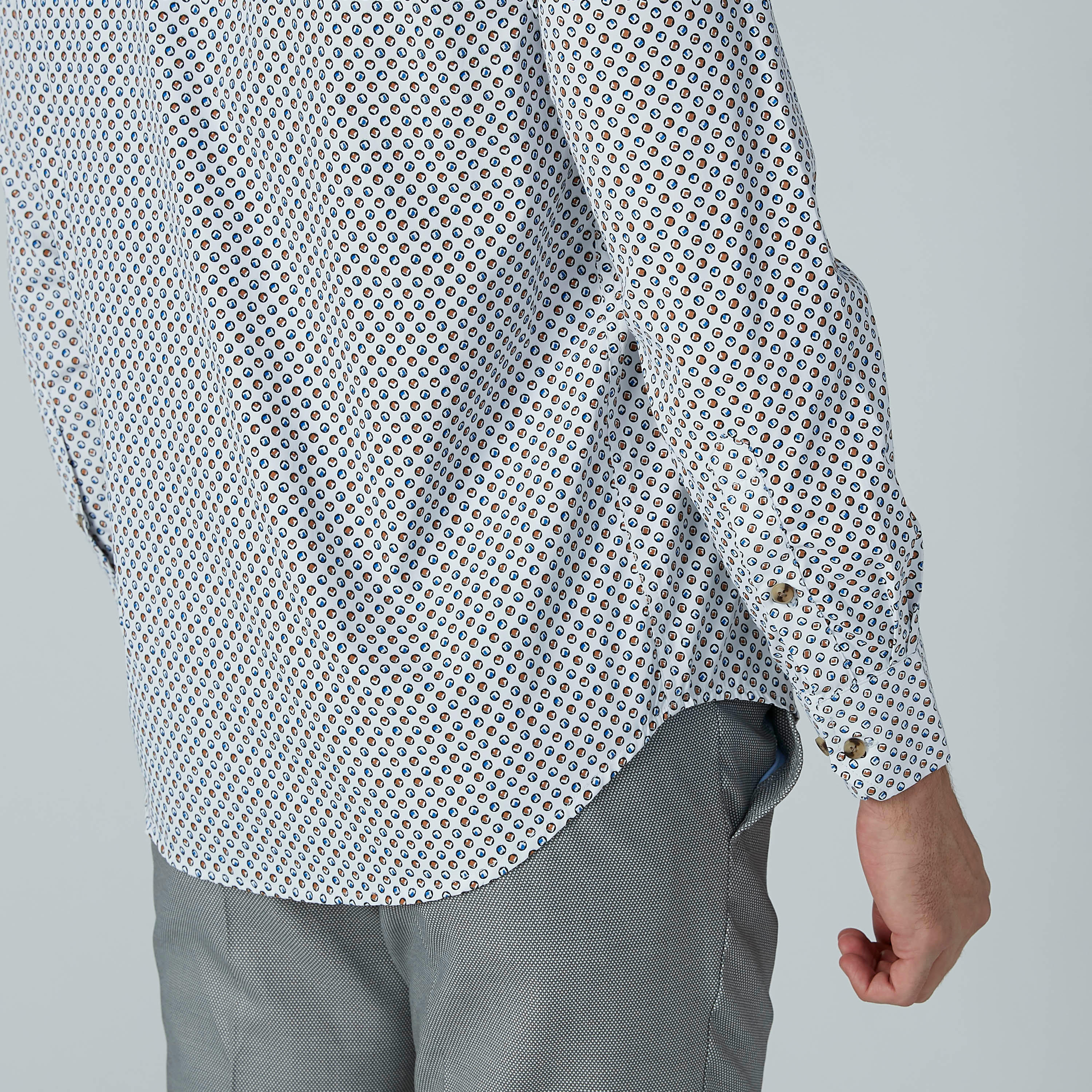 Easy Iron Printed Shirt with Complete Placket with Spread Collar-men-clothing-shirts-image-5
