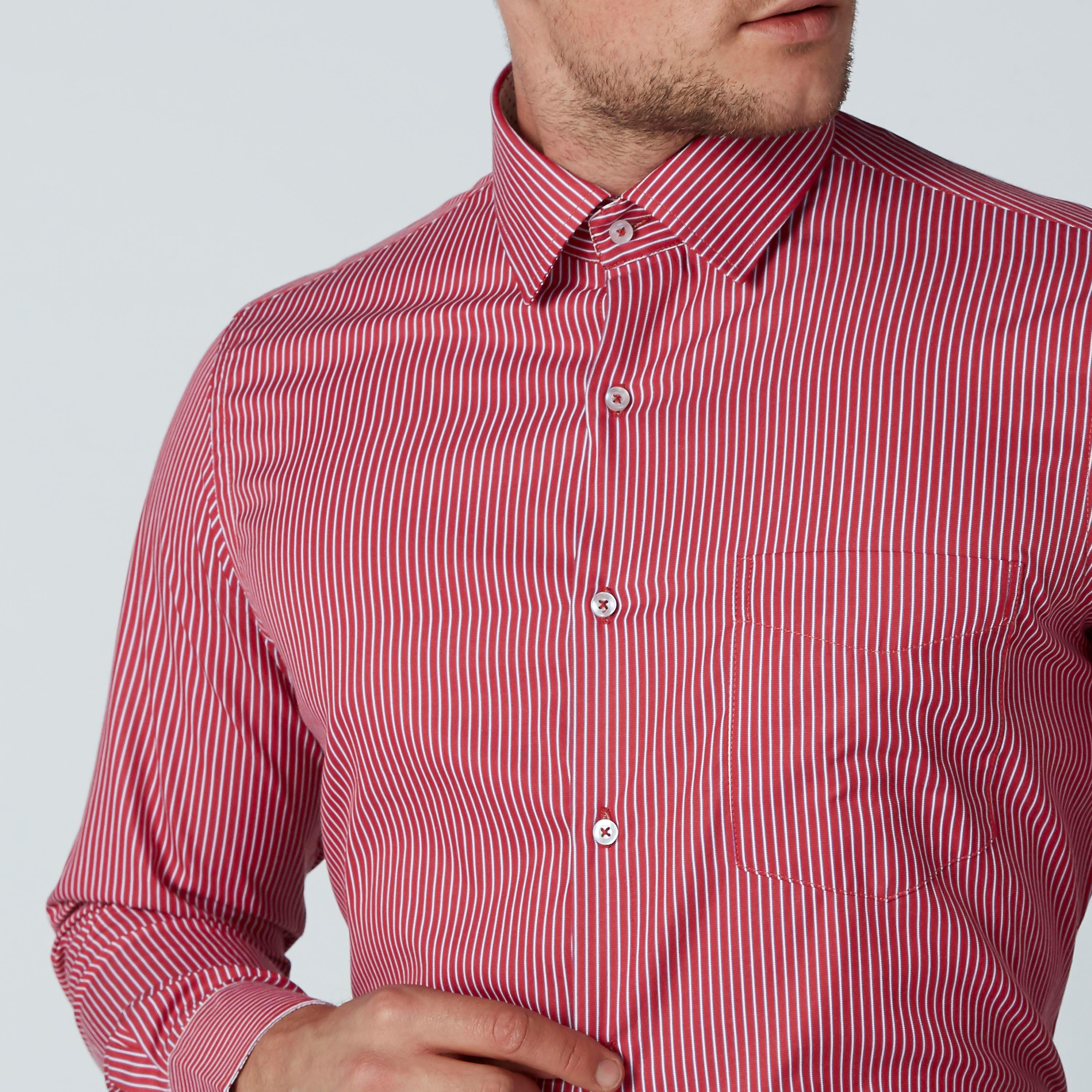 قميص رسمي مخطط سهل الكي بياقة عادية وأكمام طويلة-men-clothing-shirts-image-3