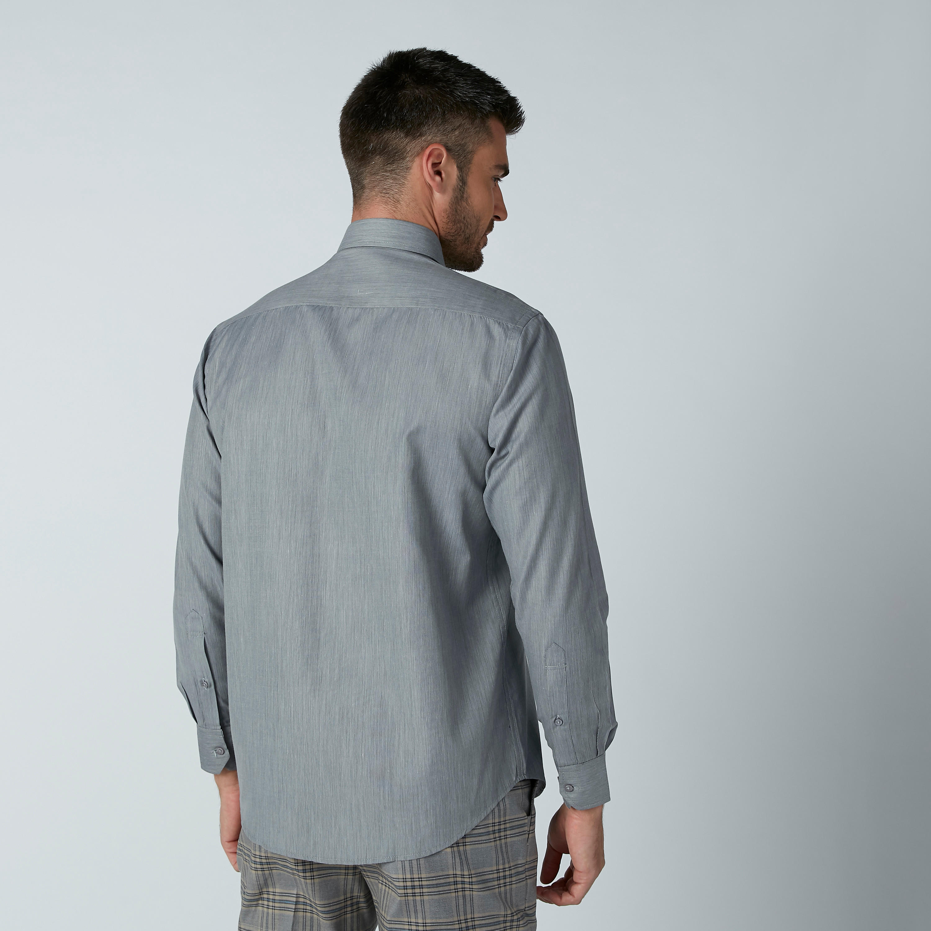 Easy Iron Formal Shirt with Long Sleeves and Chest Pocket Detail-men-clothing-shirts-image-4
