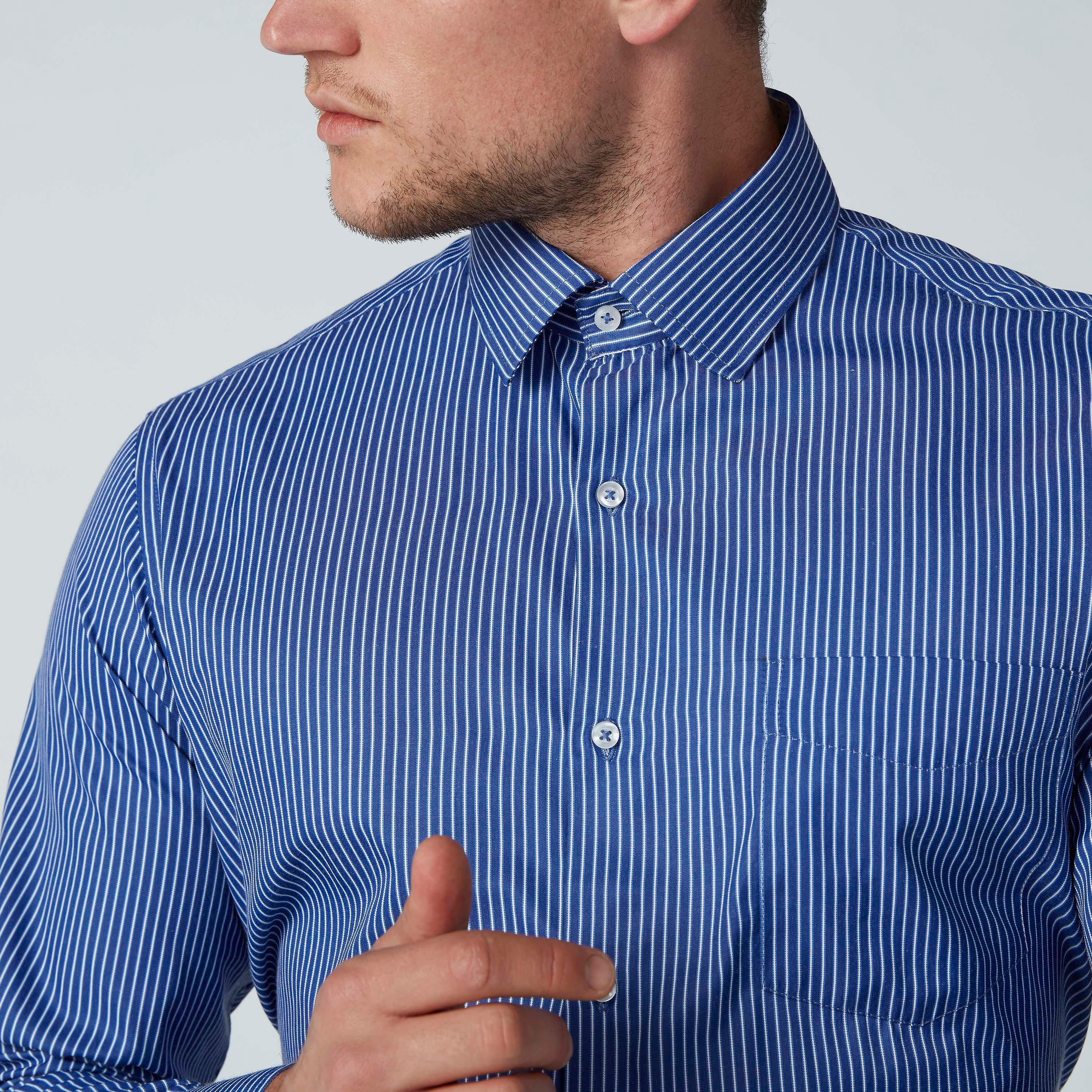 قميص مخطط سهل الكي بياقة عادية وأكمام طويلة-men-clothing-shirts-image-3