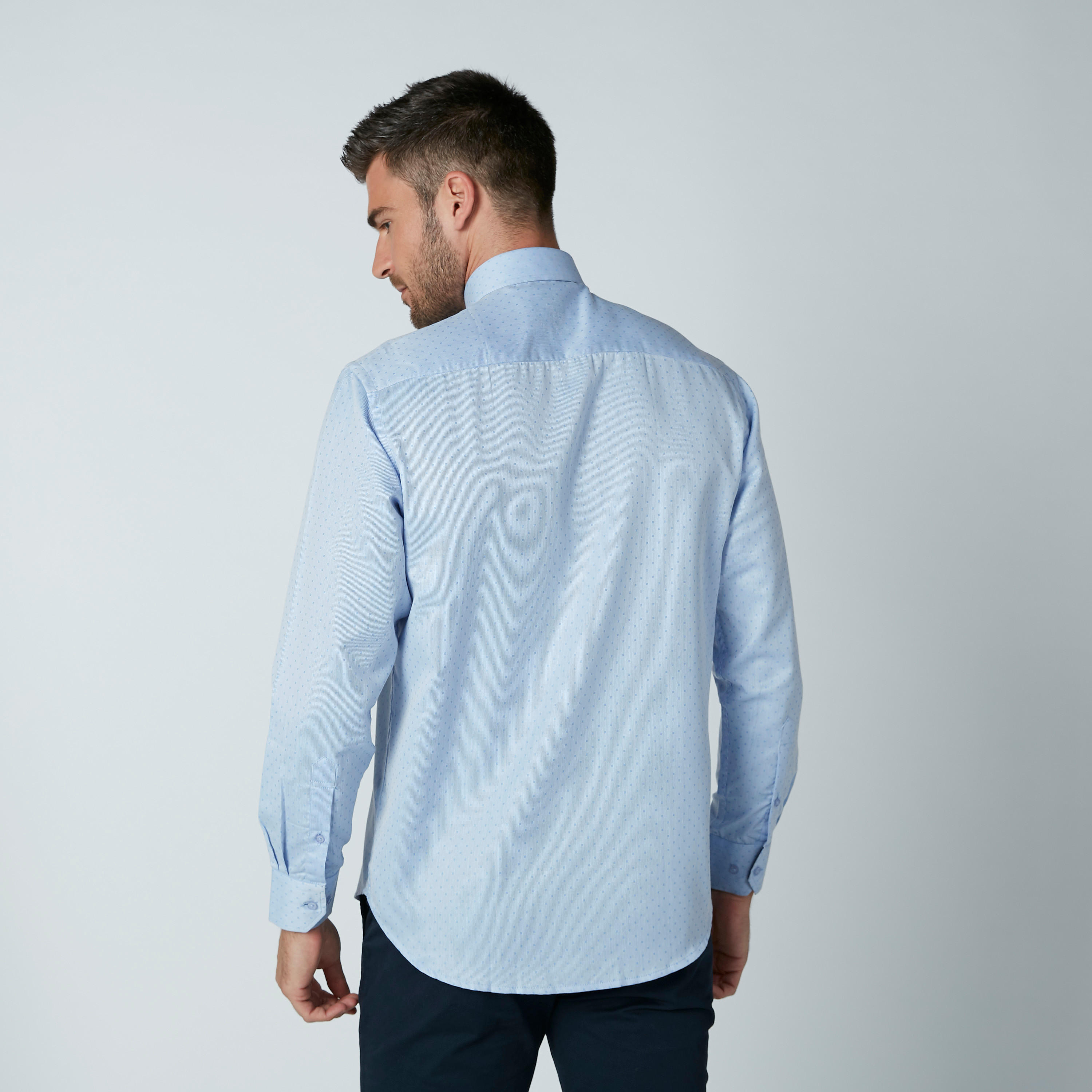 قميص رسمي سهل الكي بأكمام طويلة وجيب على الصدر-men-clothing-shirts-image-5