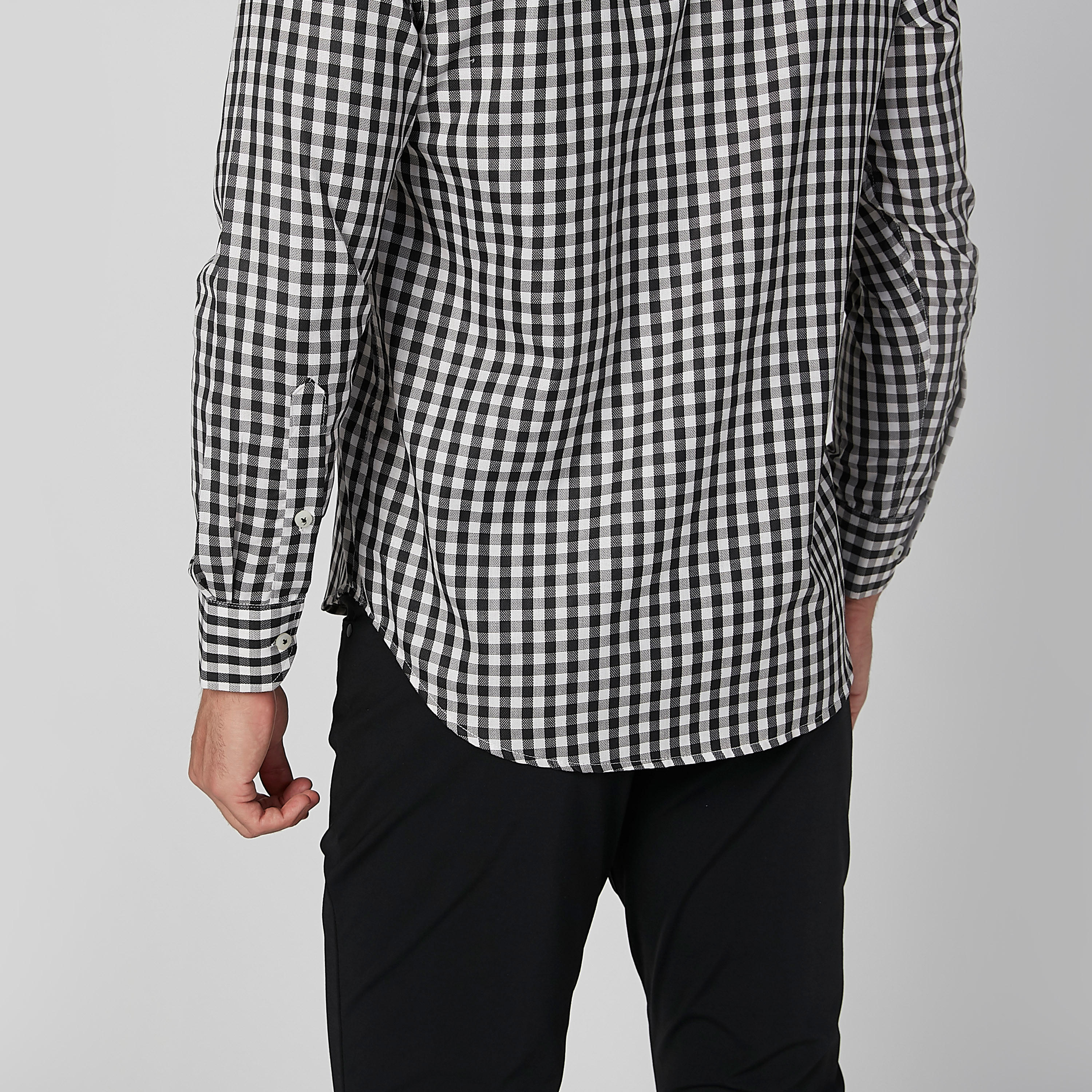 قميص مربعات سهل الكي بأكمام طويلة وجيب خارجي-men-clothing-shirts-image-5