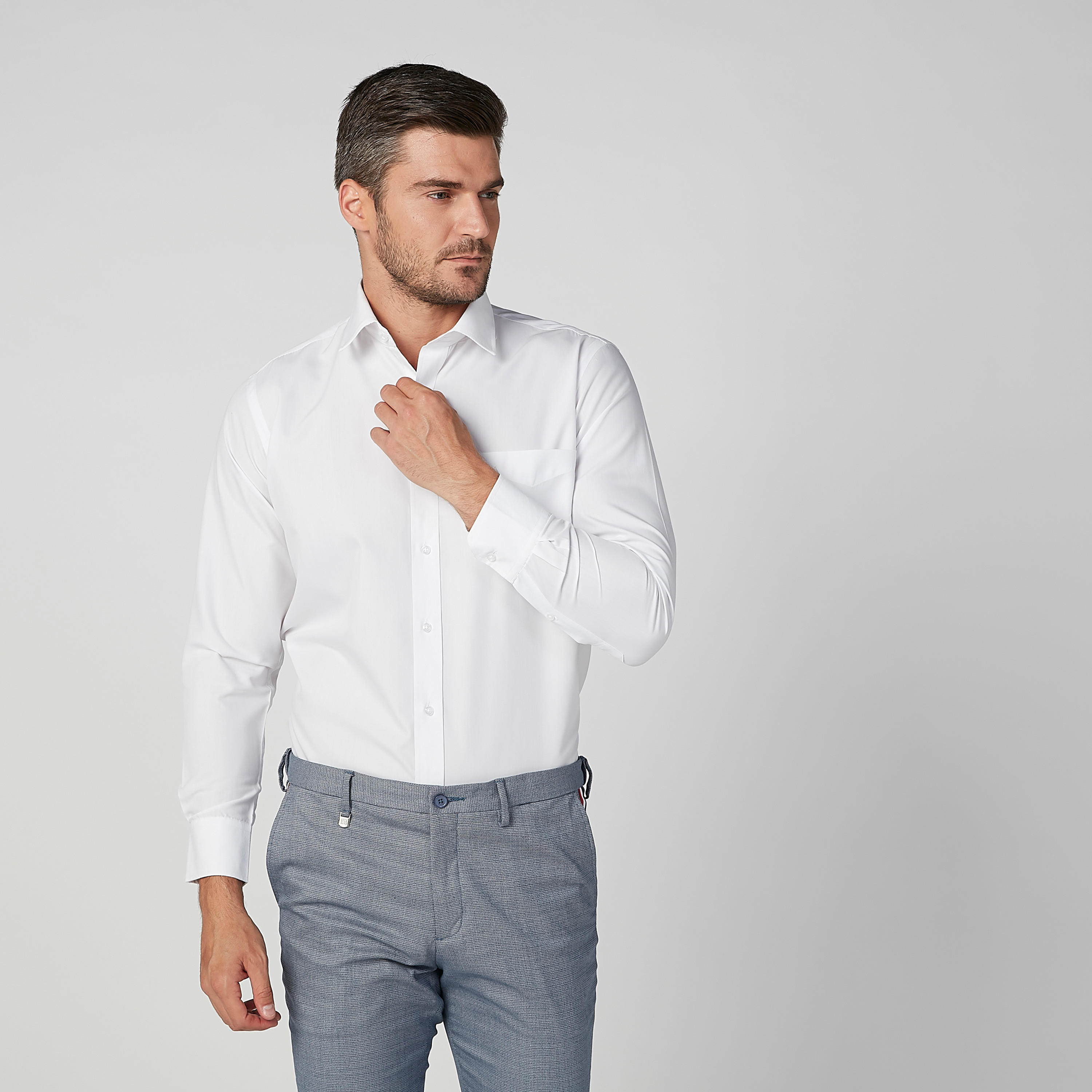قميص سادة سهل الكي بياقة عادية وأكمام طويلة-men-clothing-shirts-image-3