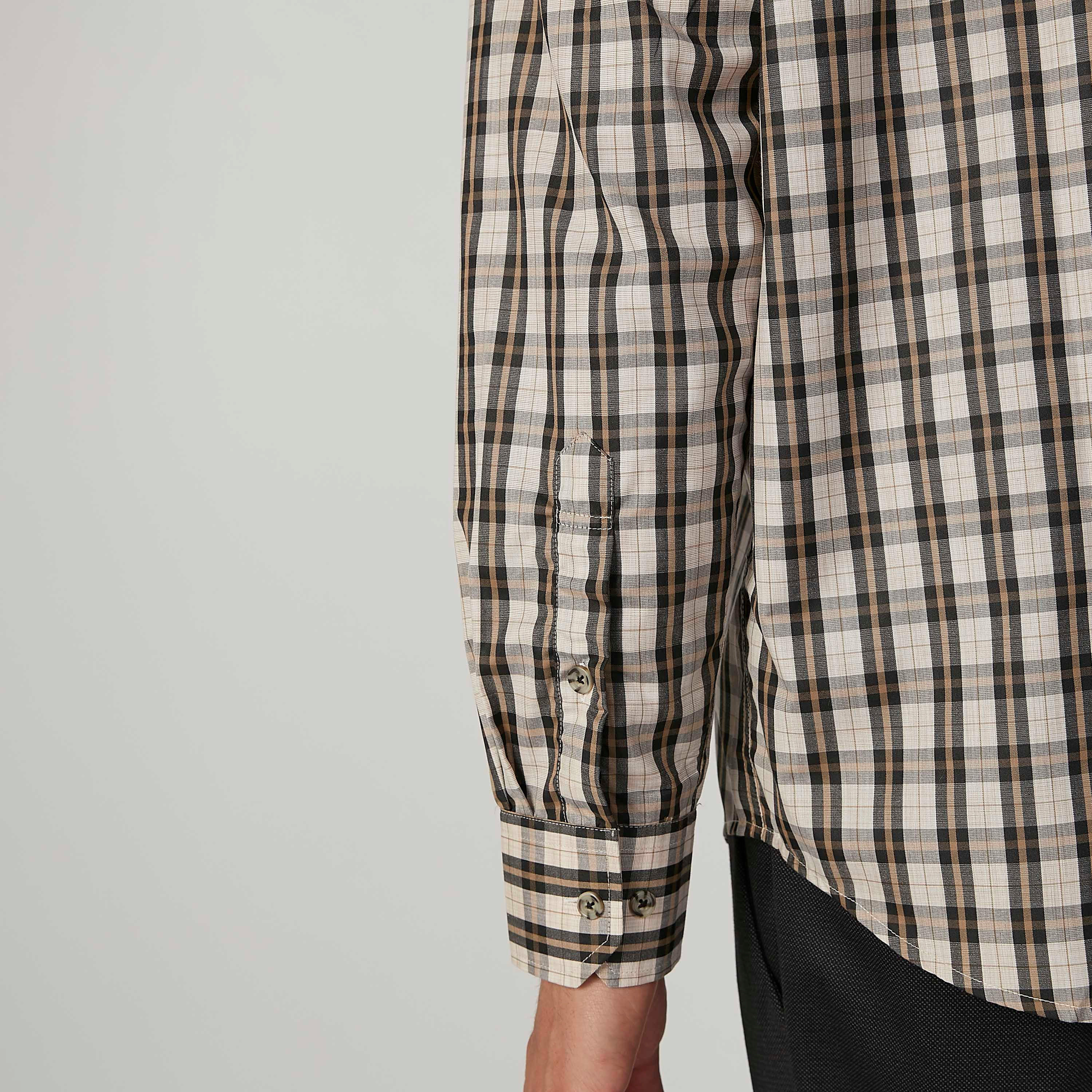 قميص مربعات سهل الكي بياقة عادية وأكمام طويلة-men-clothing-shirts-image-5