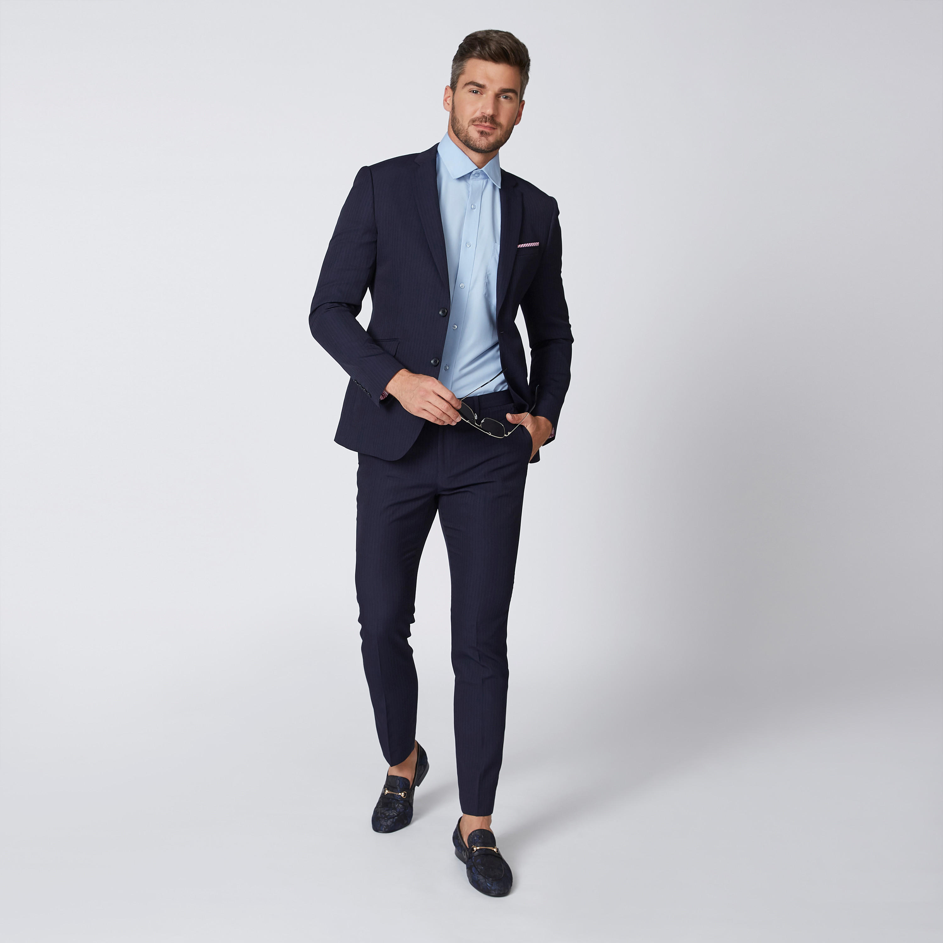 Easy Iron Solid Shirt with Spread Collar and Chest Pocket-men-clothing-shirts-image-2