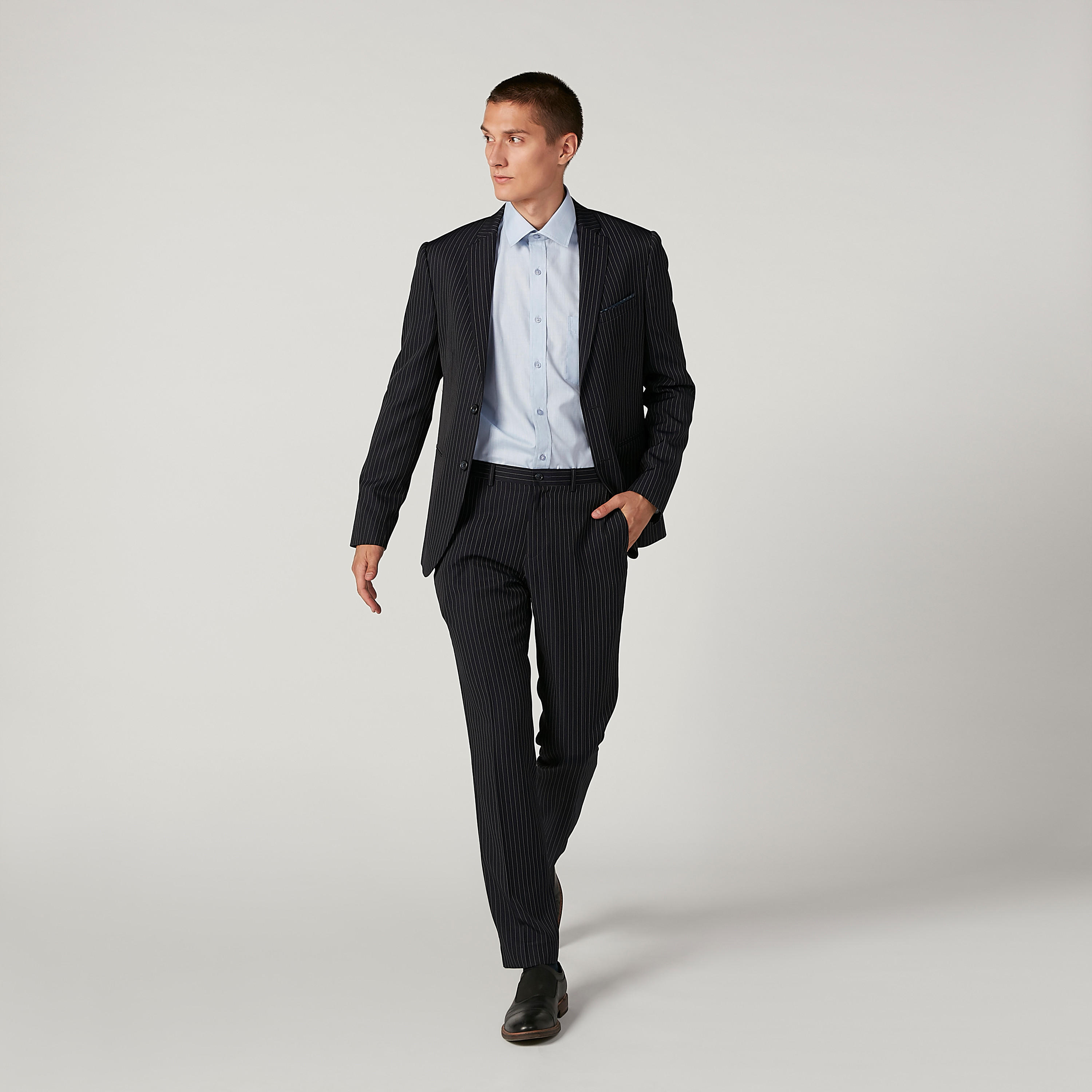 Easy Iron Solid Formal Shirt with Spread Collar and Long Sleeves-men-clothing-shirts-image-2