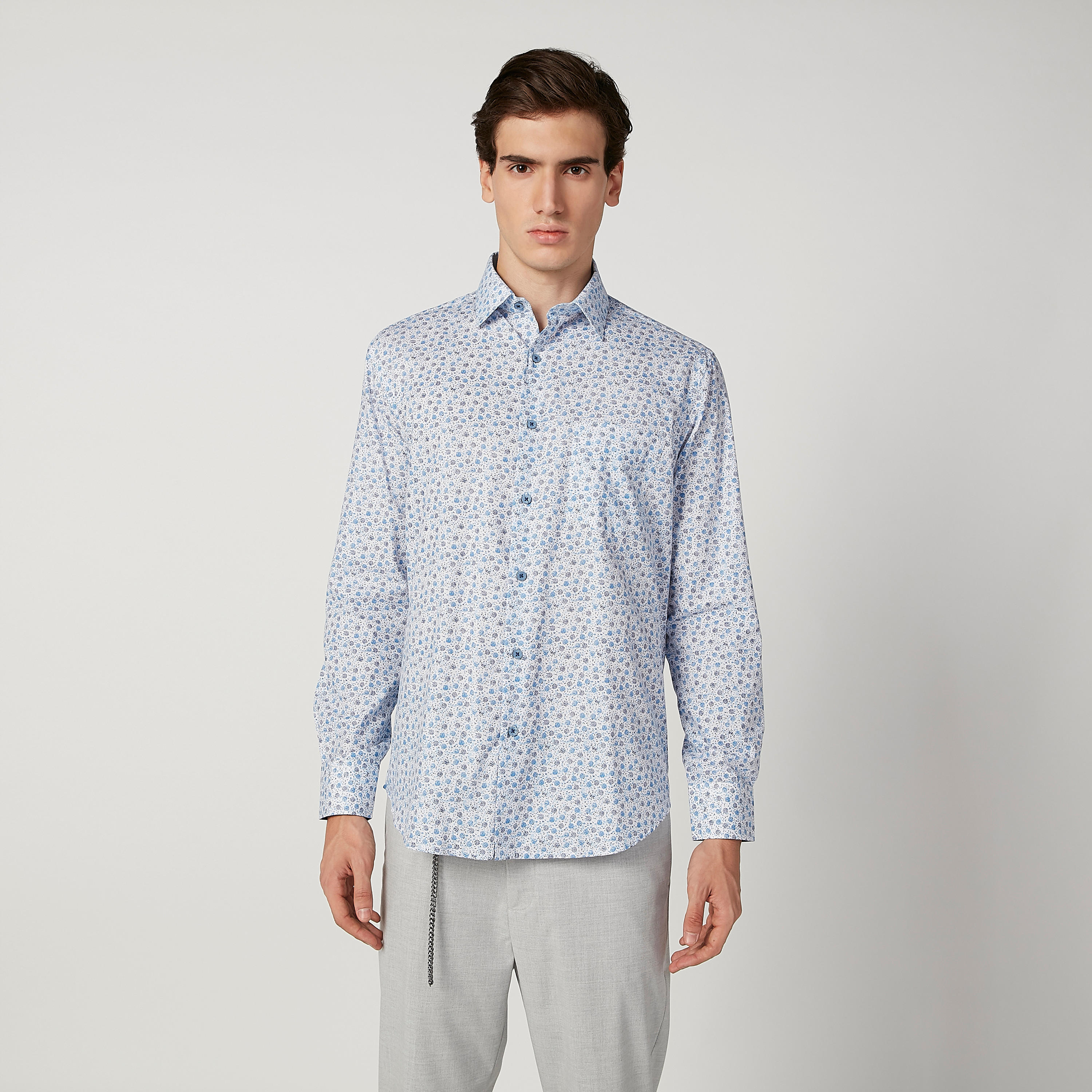 قميص سهل الكي بياقة عادية وأكمام طويلة وطبعات-men-clothing-shirts-image-1
