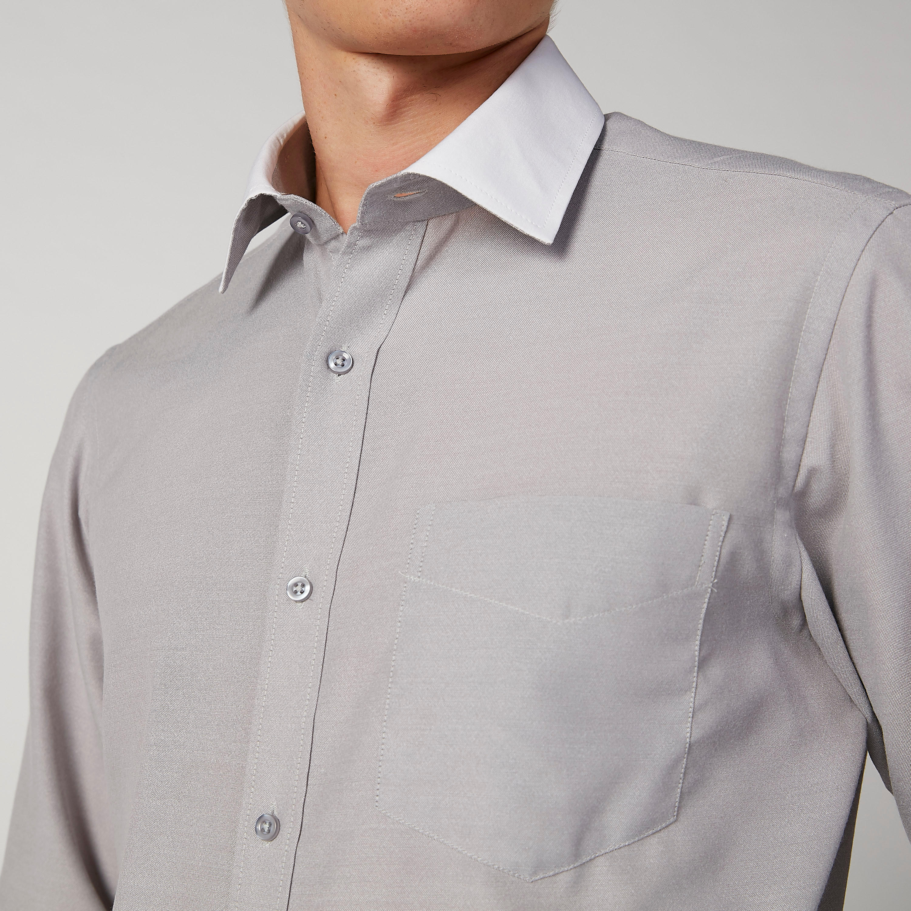 قميص سادة سهل الكي بياقة عادية وأكمام طويلة-men-clothing-shirts-image-1