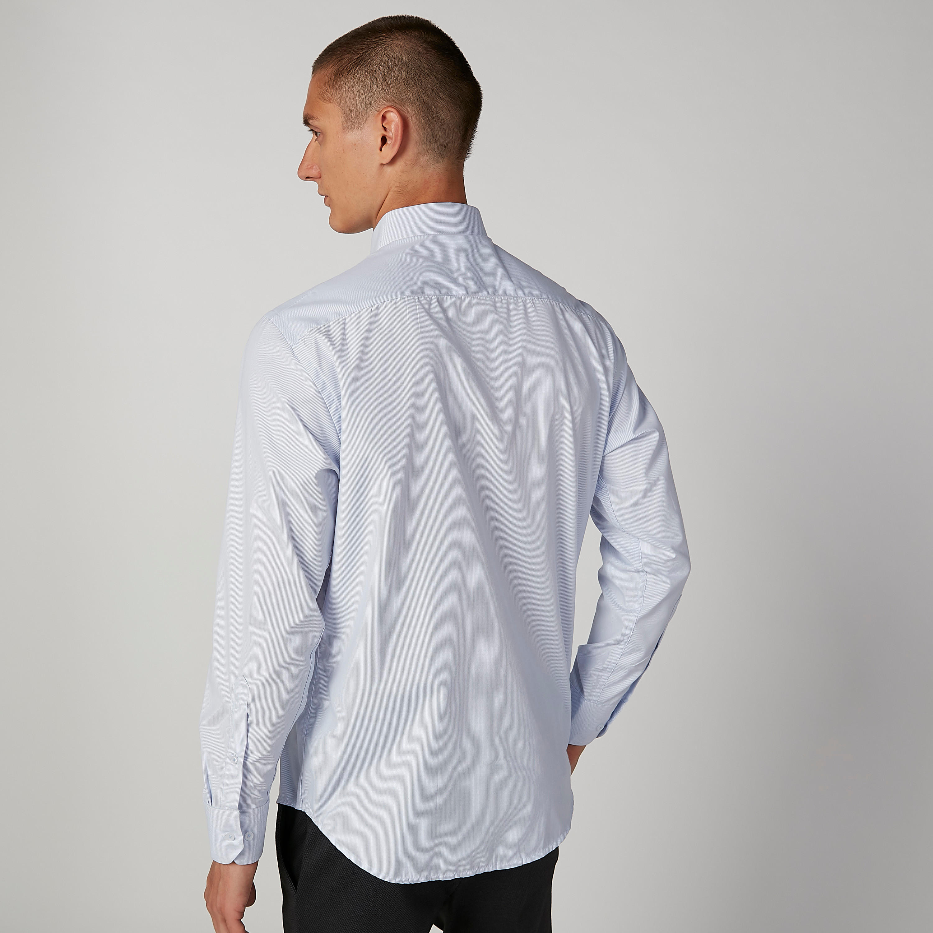Easy Iron Solid Shirt with Spread Collar and Long Sleeves-men-clothing-shirts-image-3