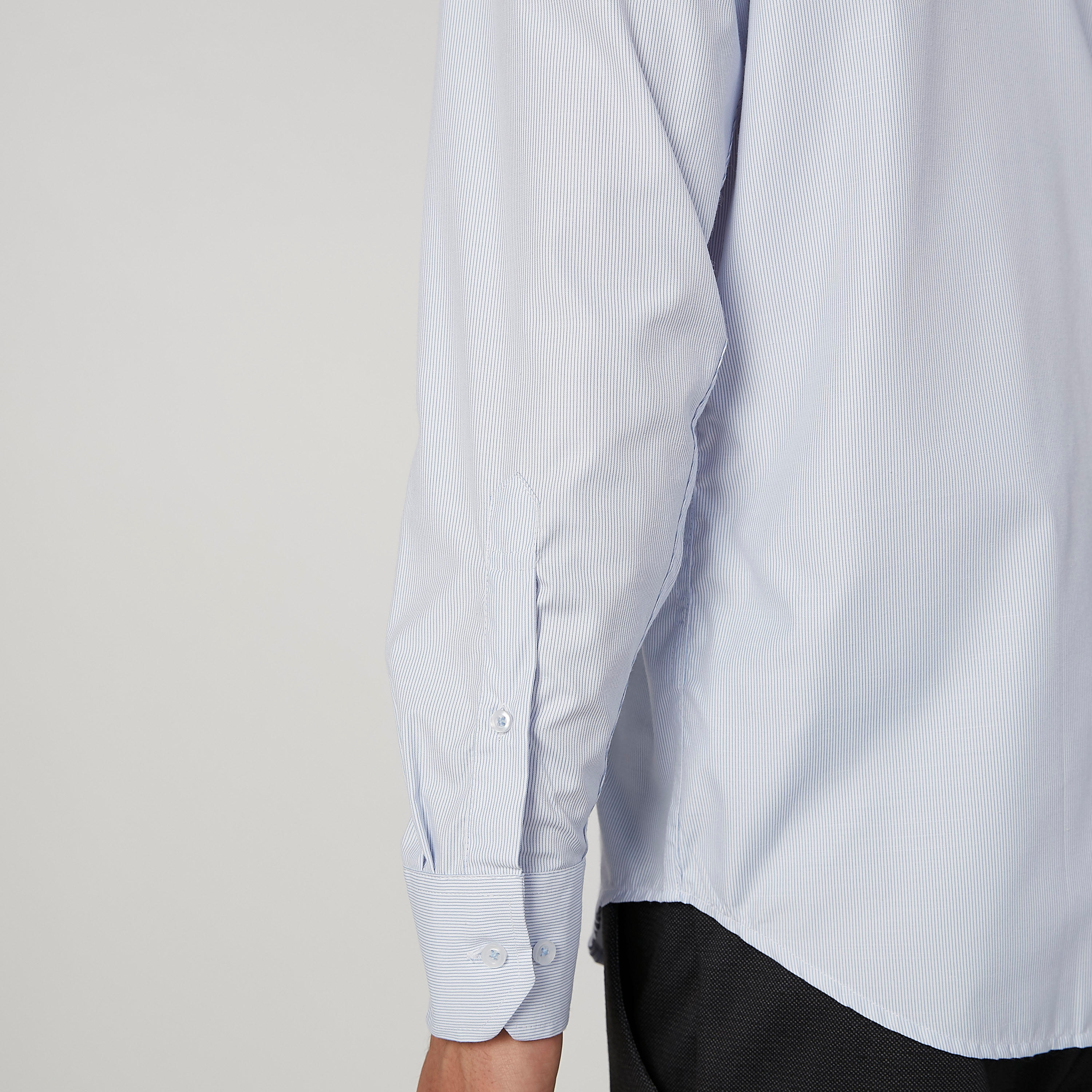 Easy Iron Solid Shirt with Spread Collar and Long Sleeves-men-clothing-shirts-image-4
