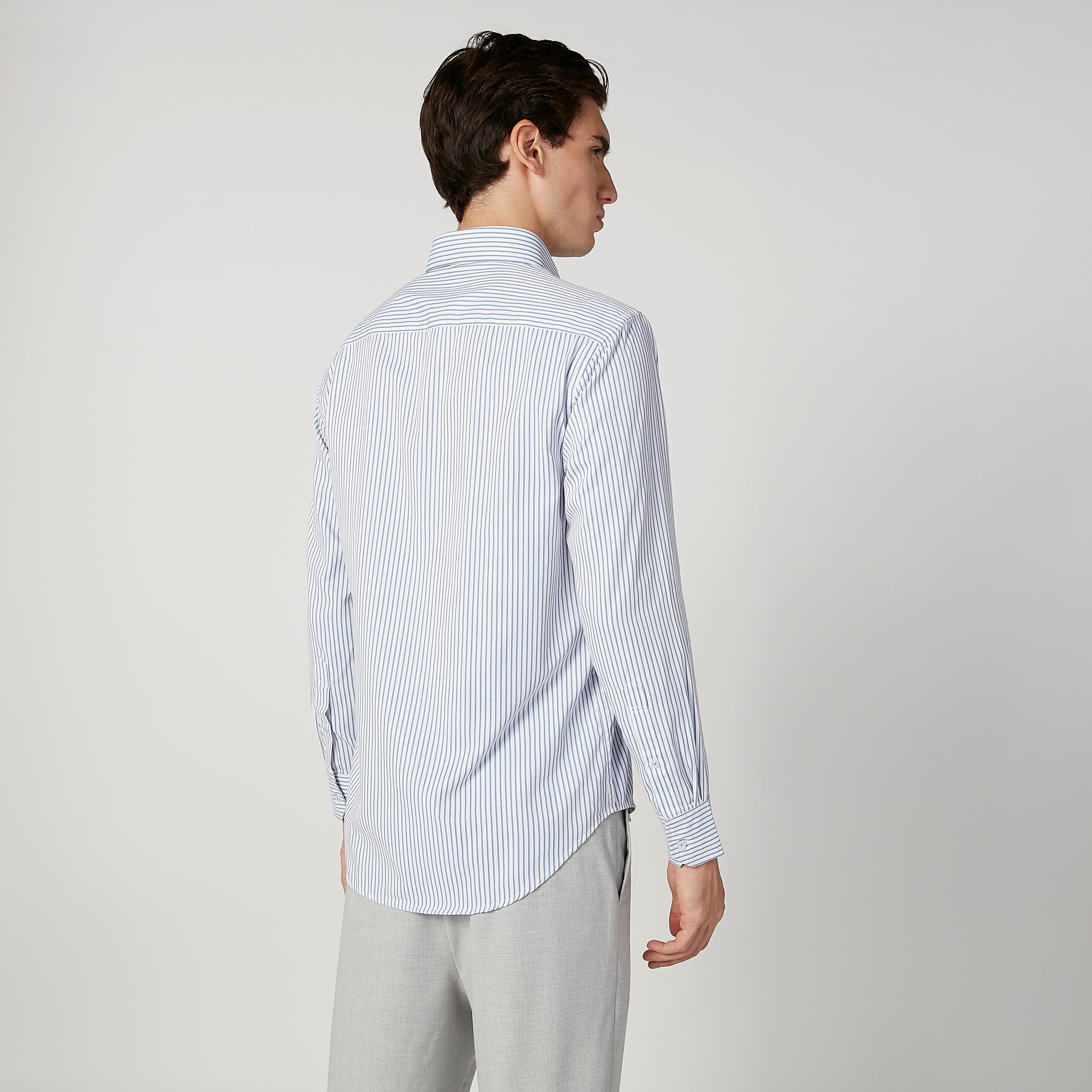 قميص مخطط سهل الكي بياقة عادية وأكمام طويلة-men-clothing-shirts-image-4