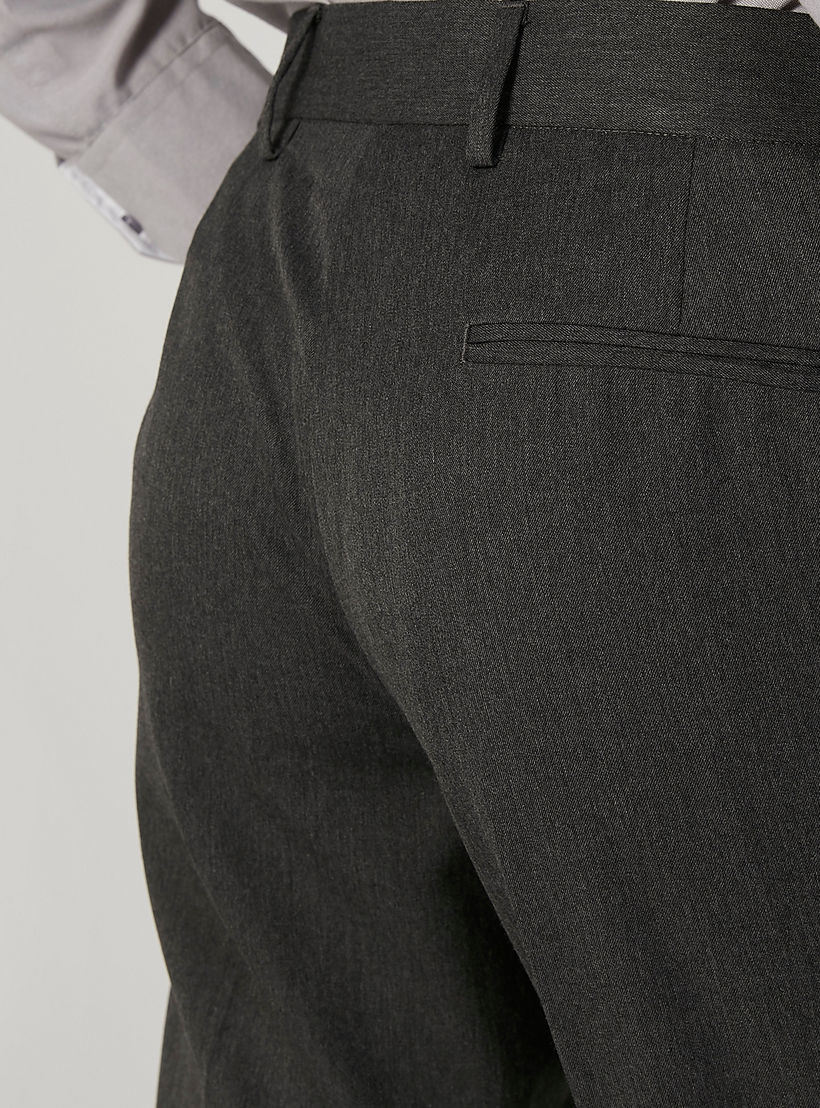 بنطلون سليم سادة بحلقات حزام وجيوب-men-clothing-bottoms-trousersandchinos-trousers-image-5