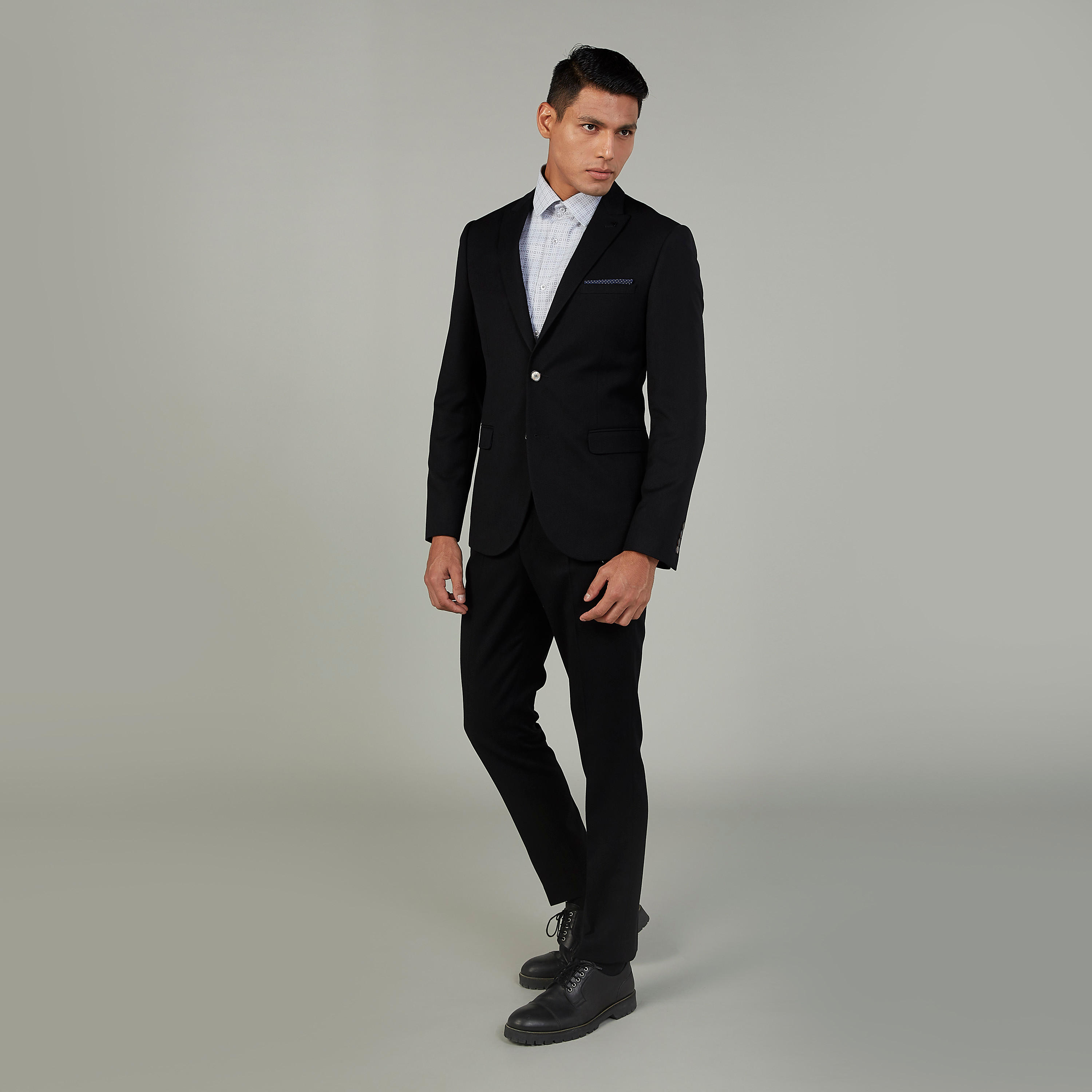 Printed Shirt with Long Sleeves and Spread Collar-men-clothing-shirts-image-2