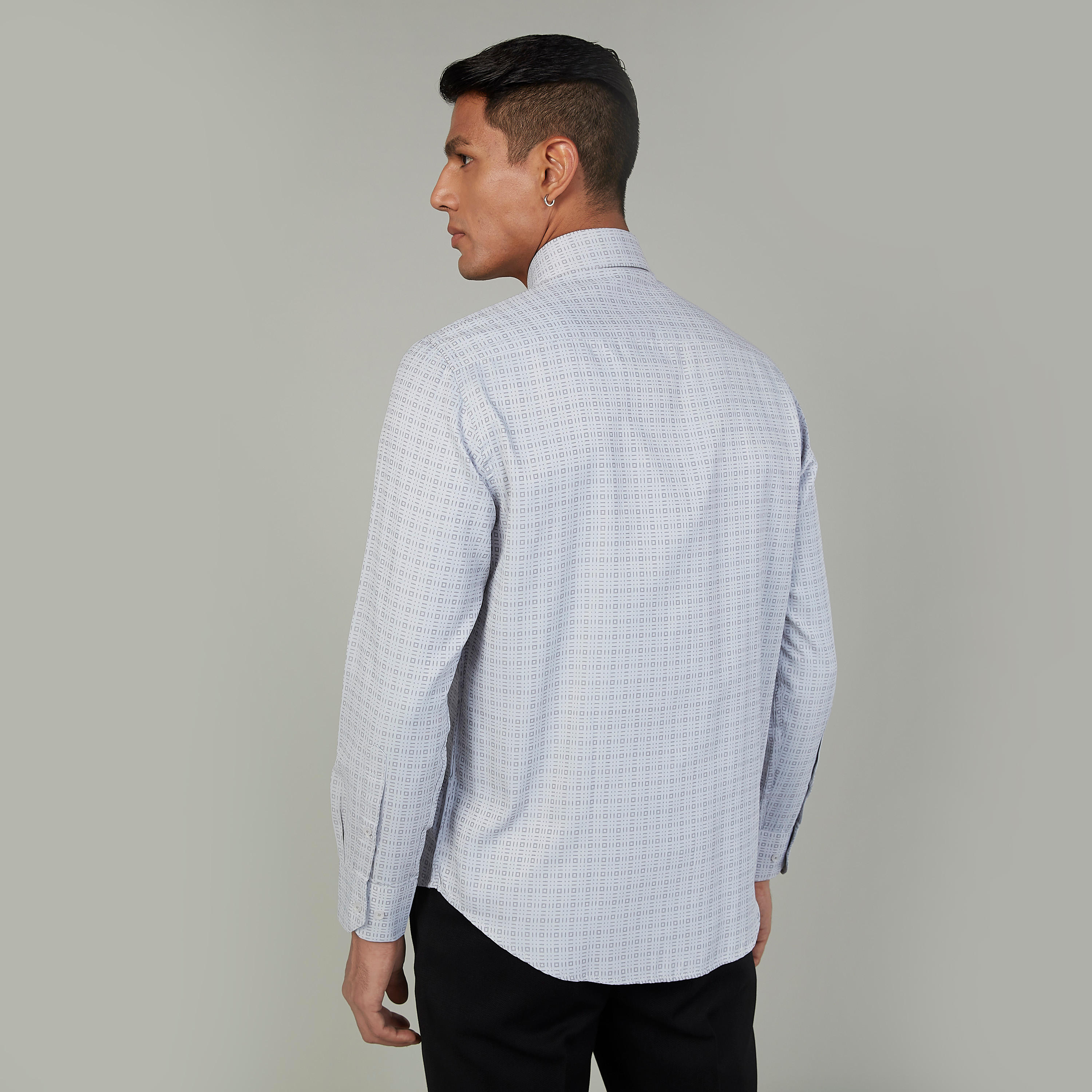 Printed Shirt with Long Sleeves and Spread Collar-men-clothing-shirts-image-4