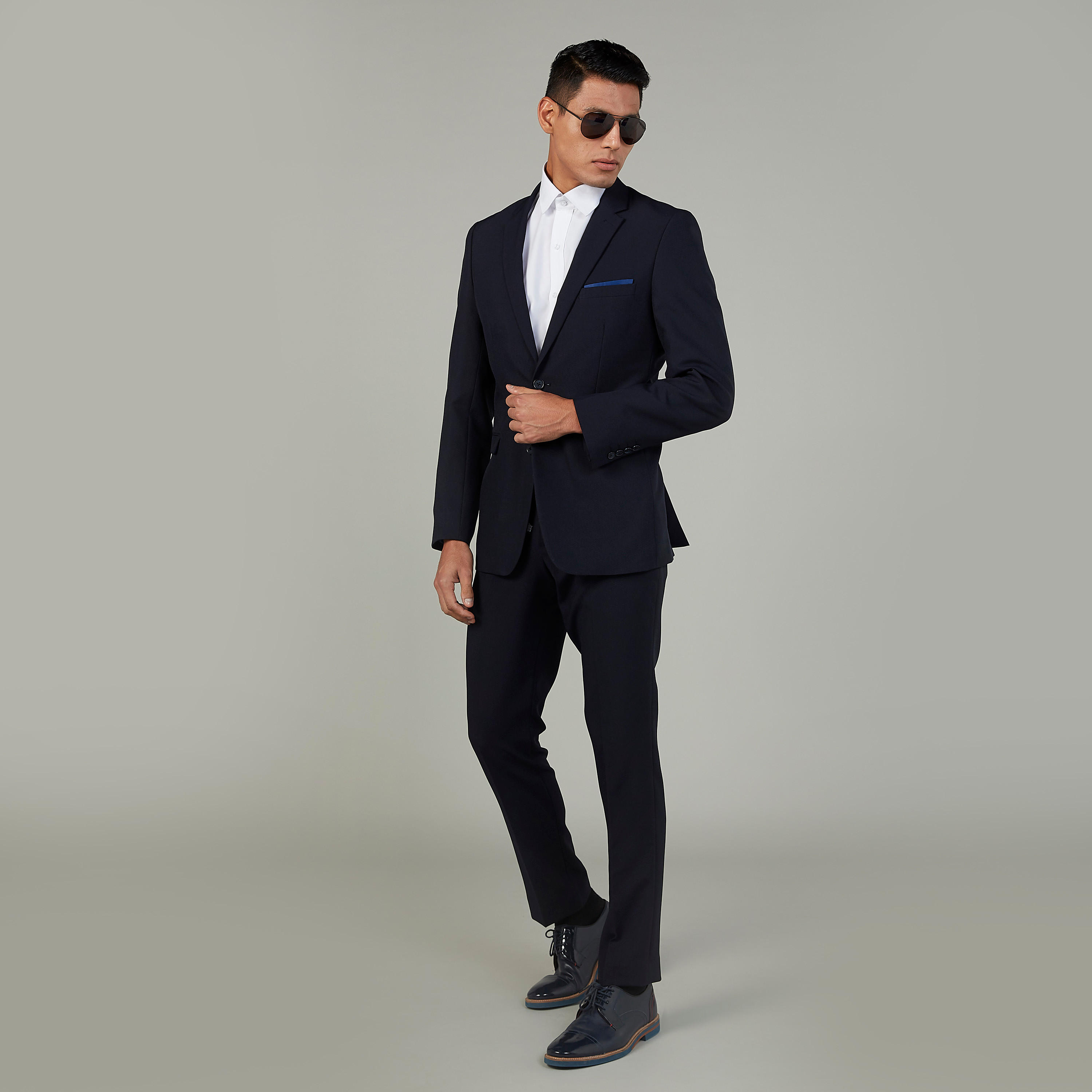Easy Iron Solid Formal Shirt with Spread Collar and Long Sleeves-men-clothing-shirts-image-2