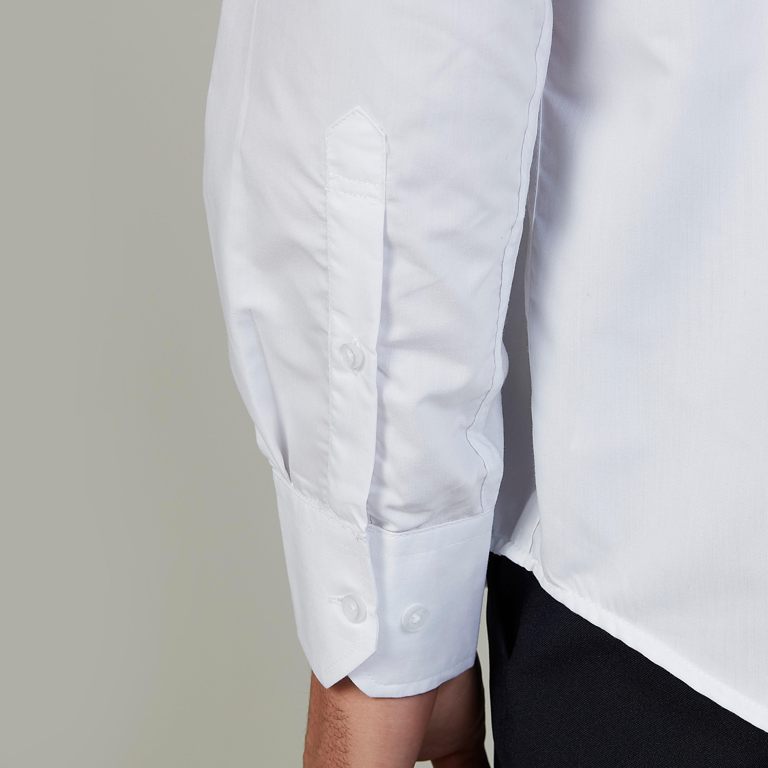 Easy Iron Solid Formal Shirt with Spread Collar and Long Sleeves-men-clothing-shirts-image-3