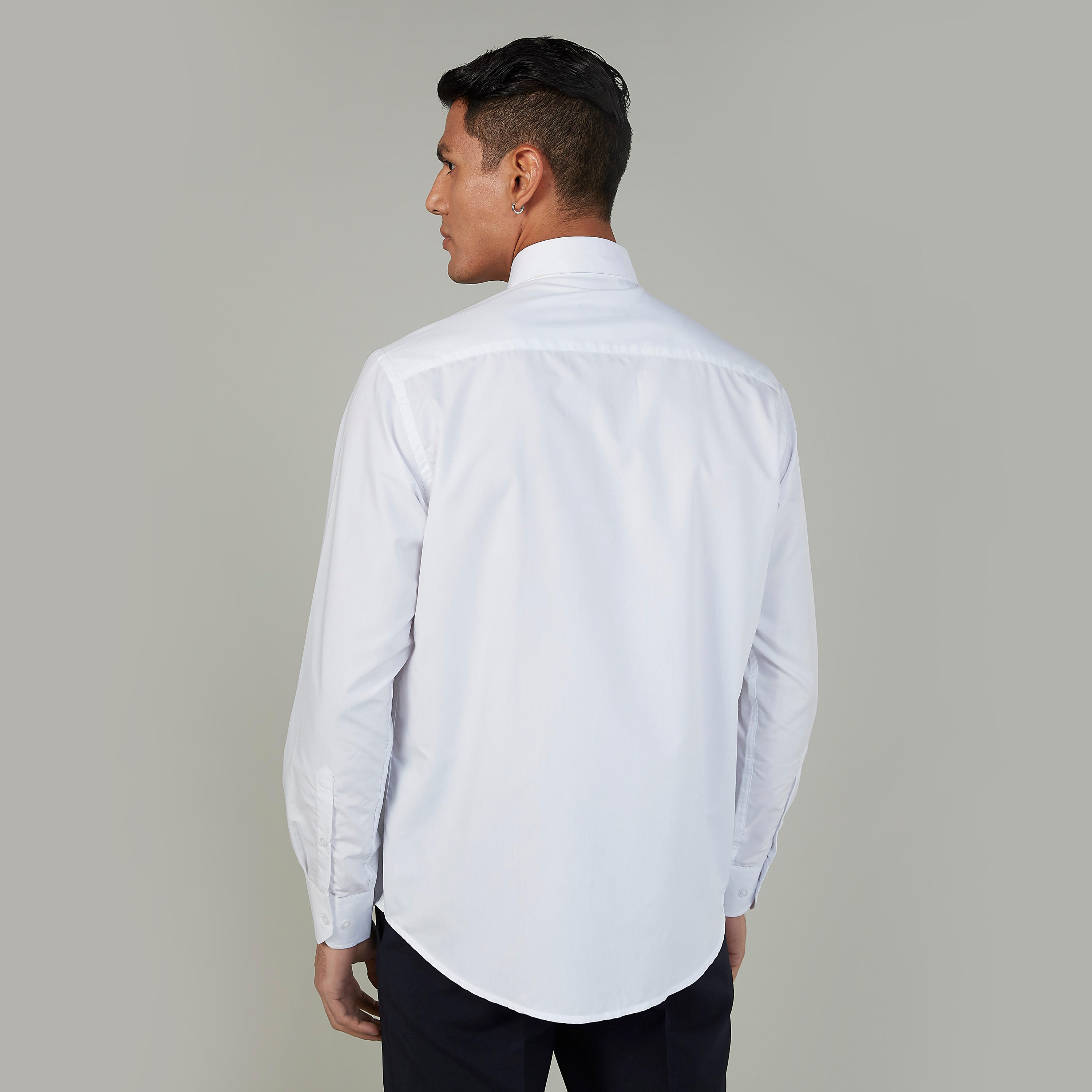 Easy Iron Solid Formal Shirt with Spread Collar and Long Sleeves-men-clothing-shirts-image-4