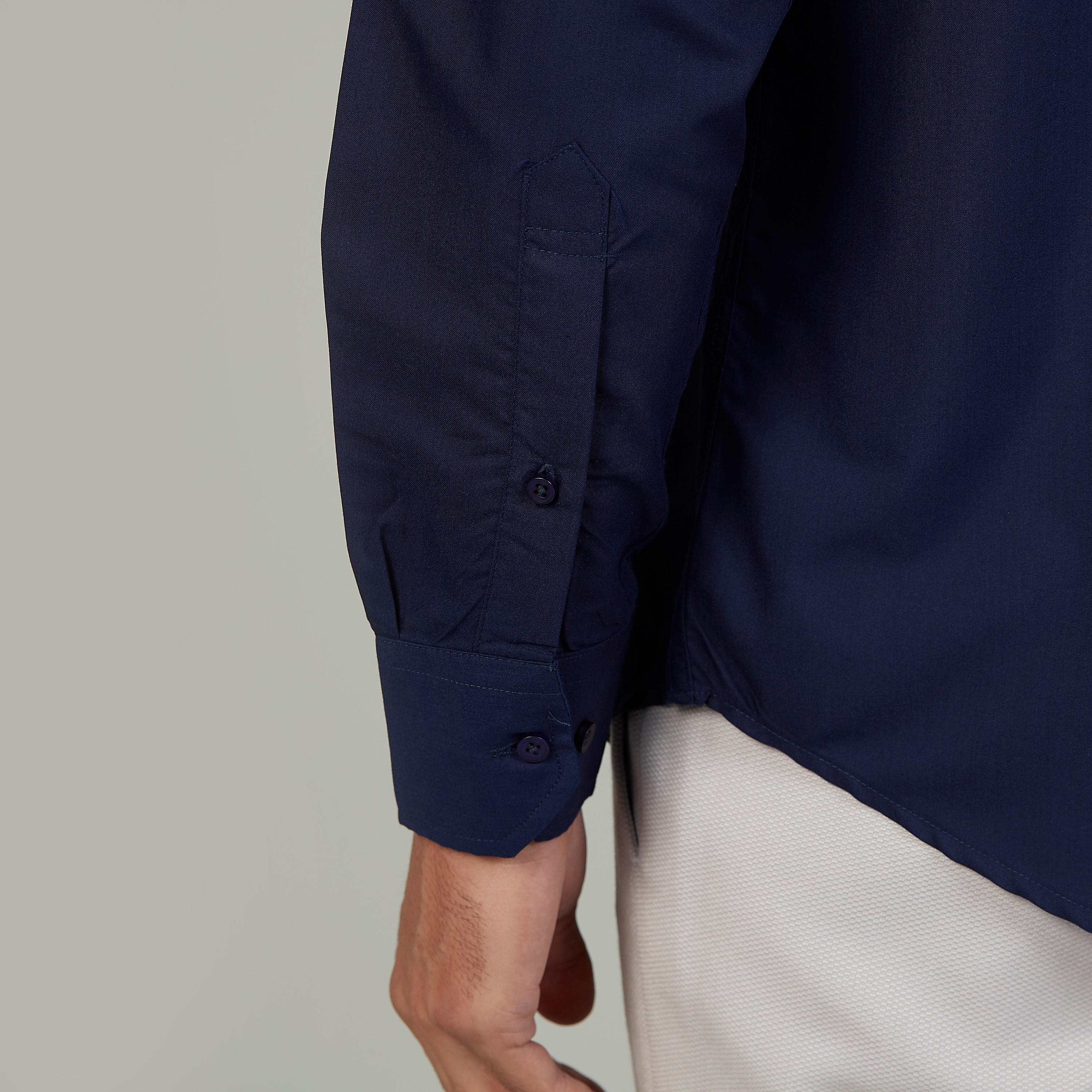 Easy Iron Solid Formal Shirt with Spread Collar and Long Sleeves-men-clothing-shirts-image-3