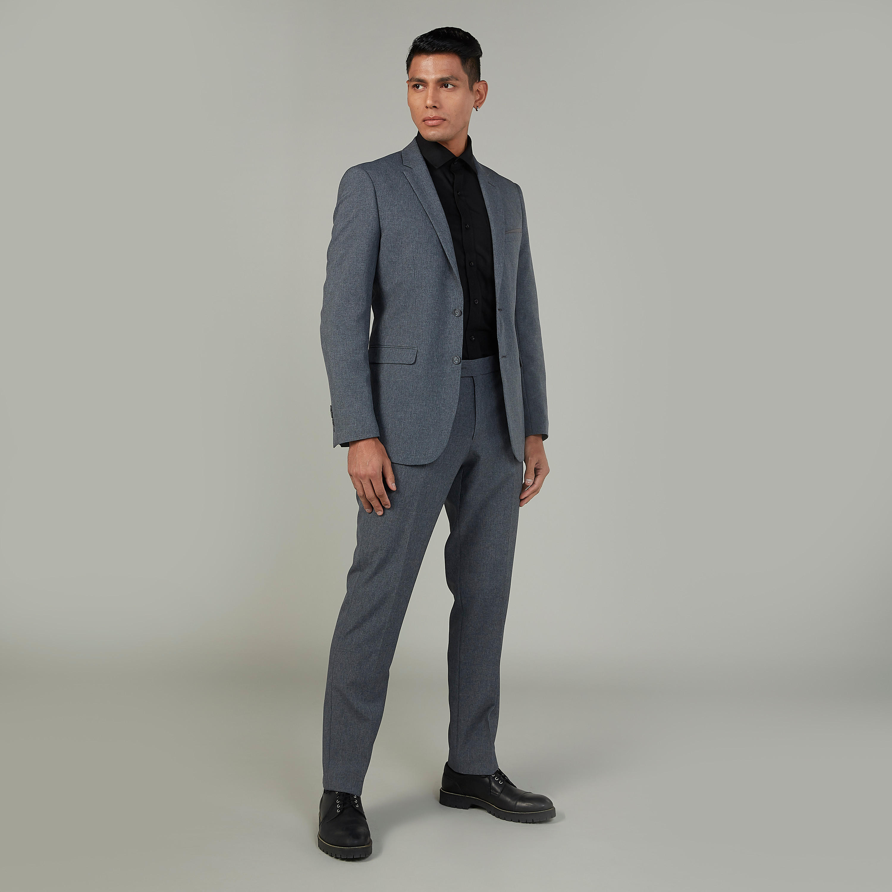 Easy Iron Solid Formal Shirt with Spread Collar and Long Sleeves-men-clothing-shirts-image-2