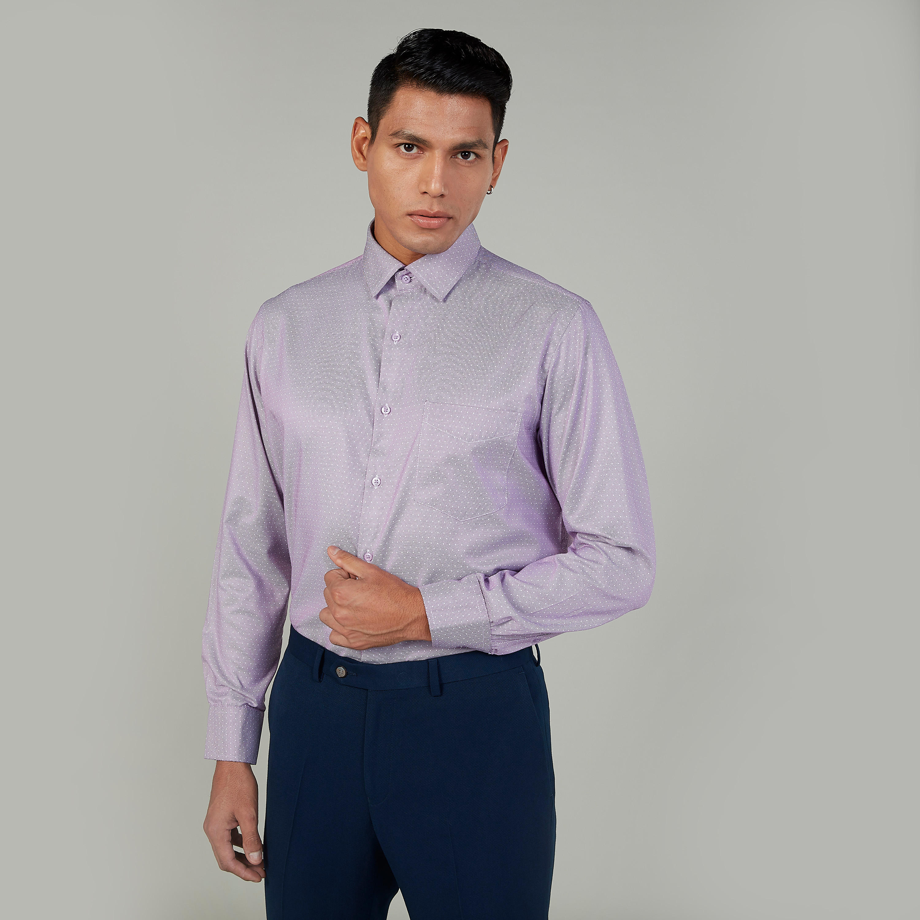 قميص رسمي بياقة عاديّة وأكمام طويلة وطبعات-men-clothing-shirts-image-1