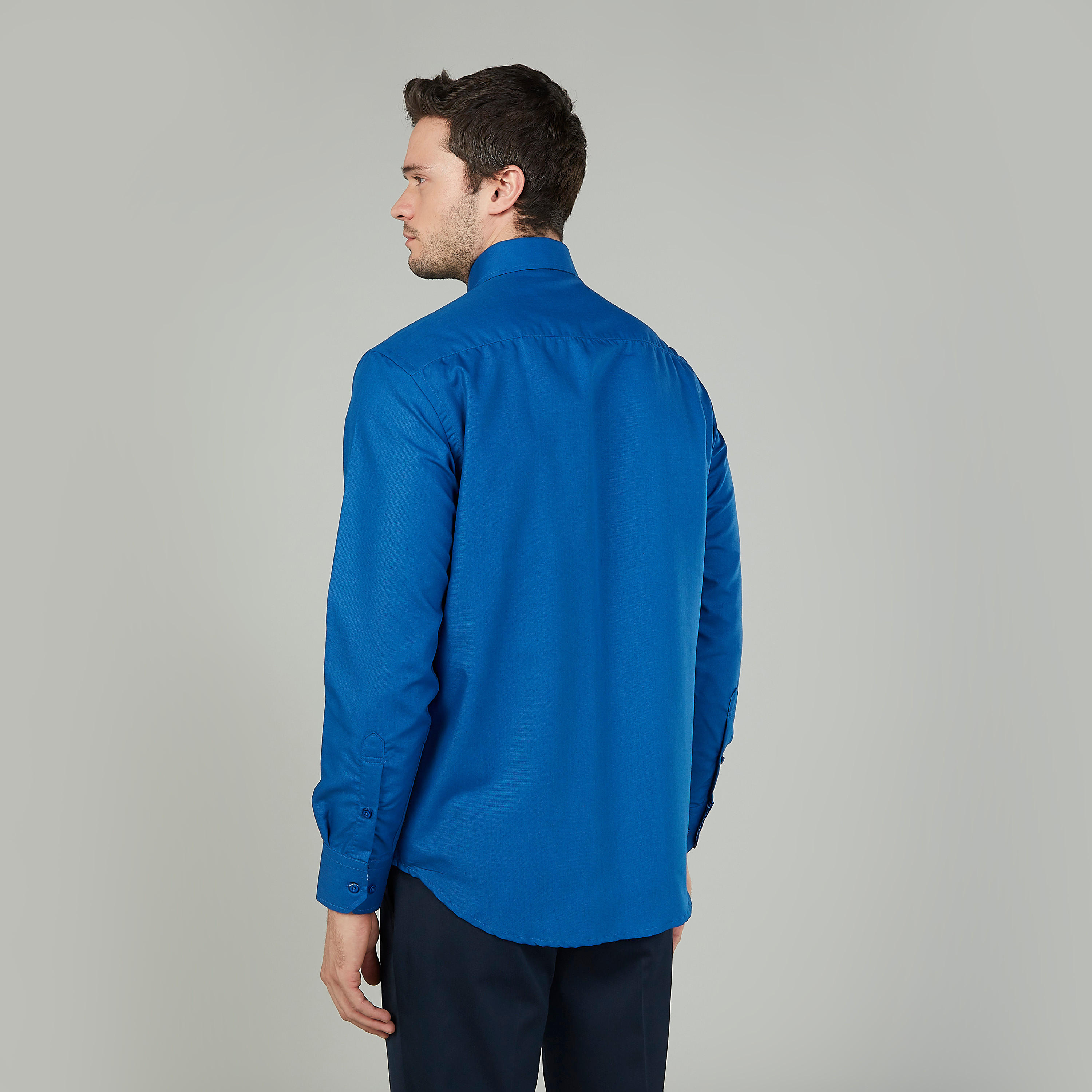 قميص بارز الملمس سهل الكي بياقة عادية وأكمام طويلة-men-clothing-shirts-image-4
