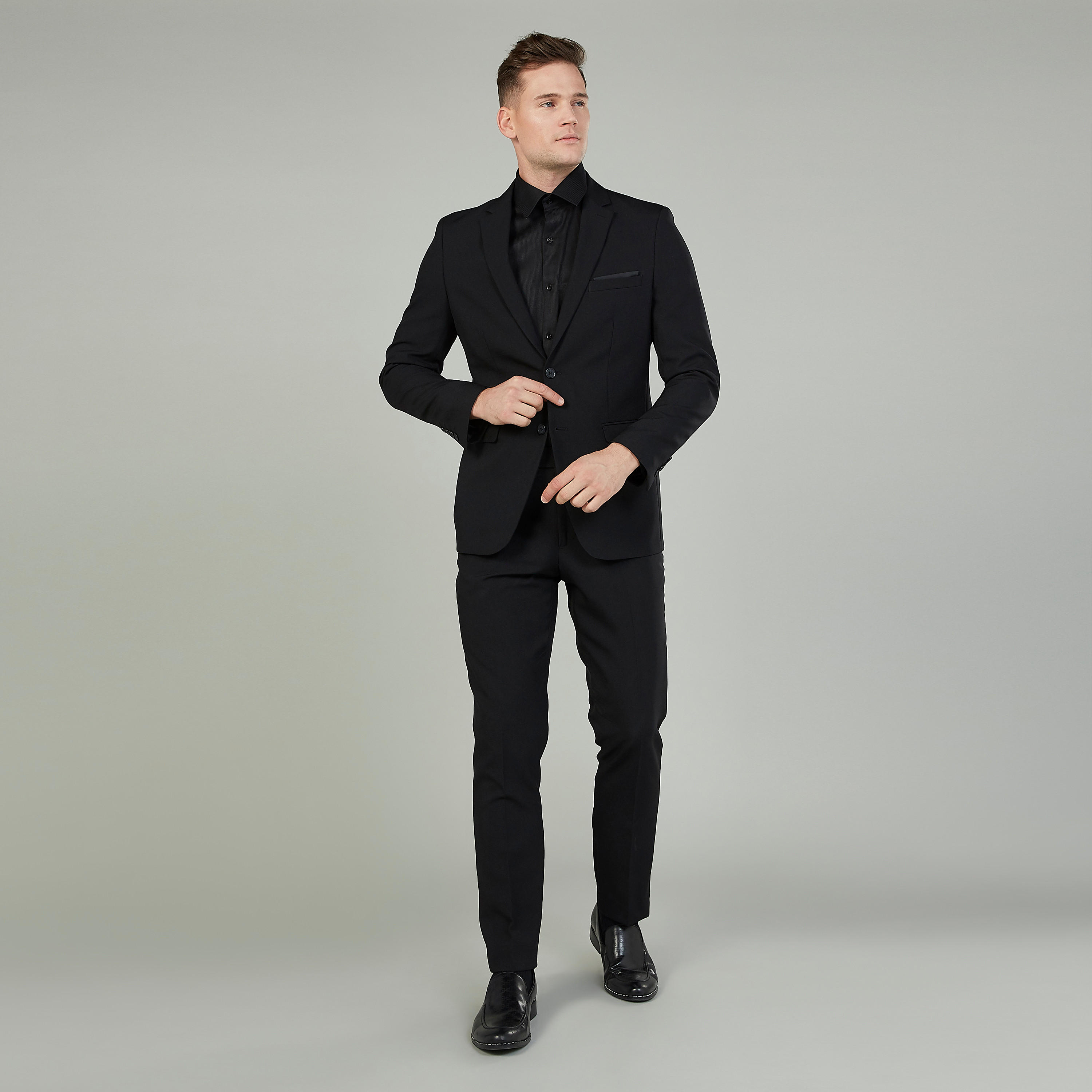 قميص رسمي بارز الملمس سهل الكي بياقة عادية وأكمام طويلة-men-clothing-shirts-image-3