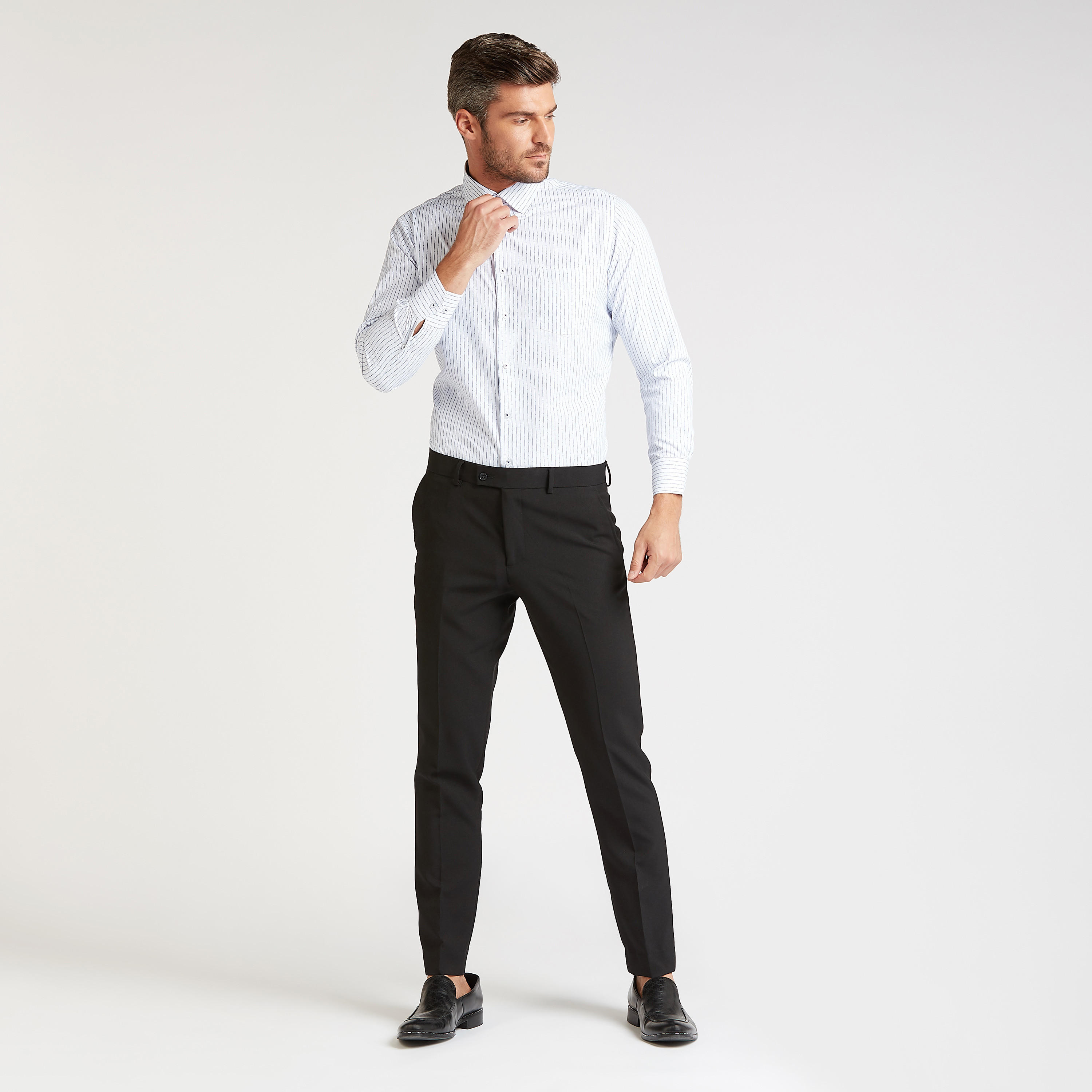 قميص رسمي سهل الكي بطبعات وأكمام طويلة وياقة عادية-men-clothing-shirts-image-2