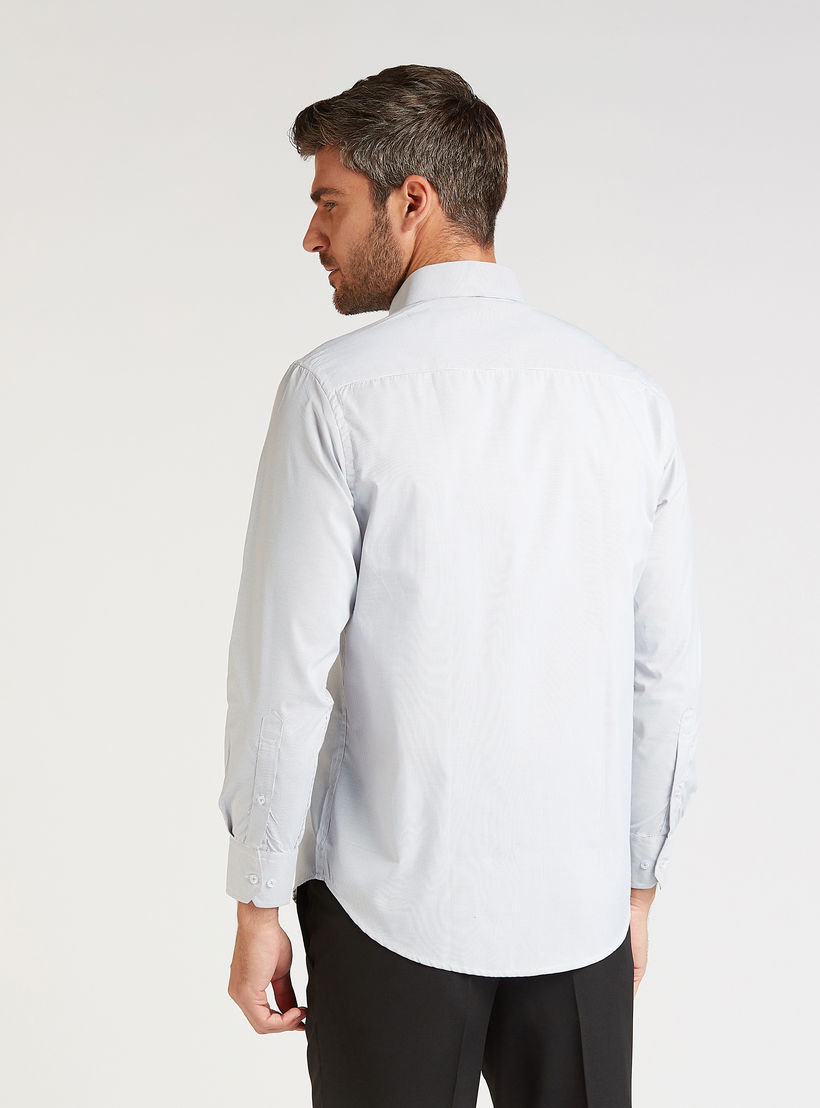 قميص رسمي سهل الكي بأكمام طويلة وجيب على الصدر-men-clothing-shirts-image-4