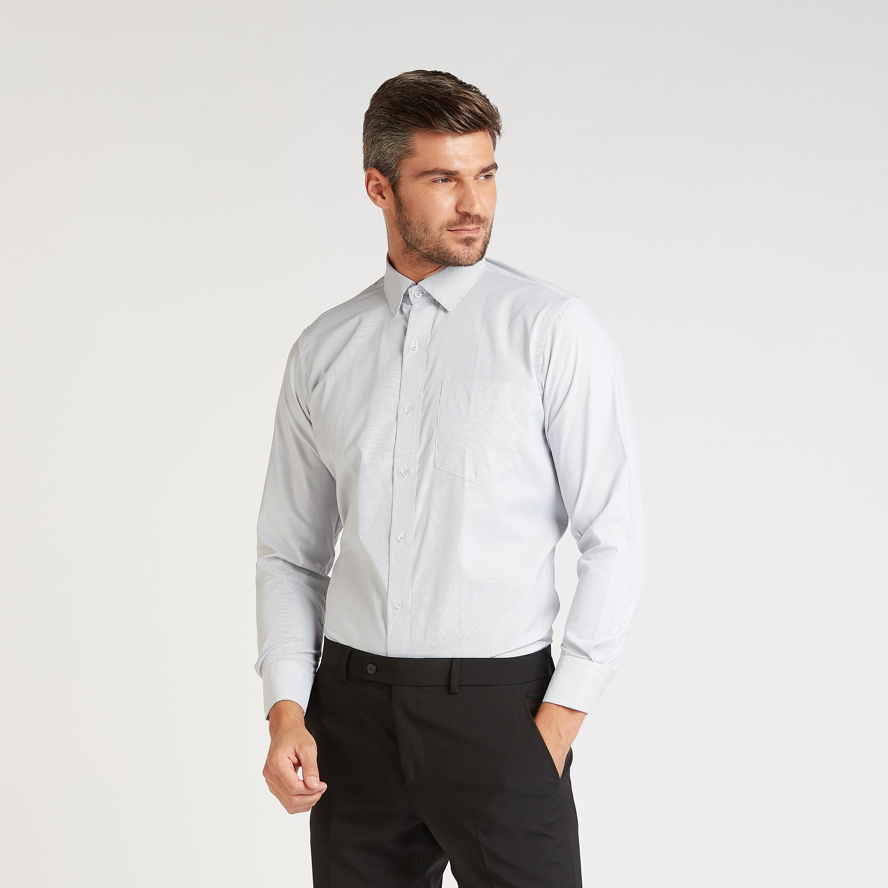 قميص رسمي سهل الكي بأكمام طويلة وجيب على الصدر-men-clothing-shirts-image-6