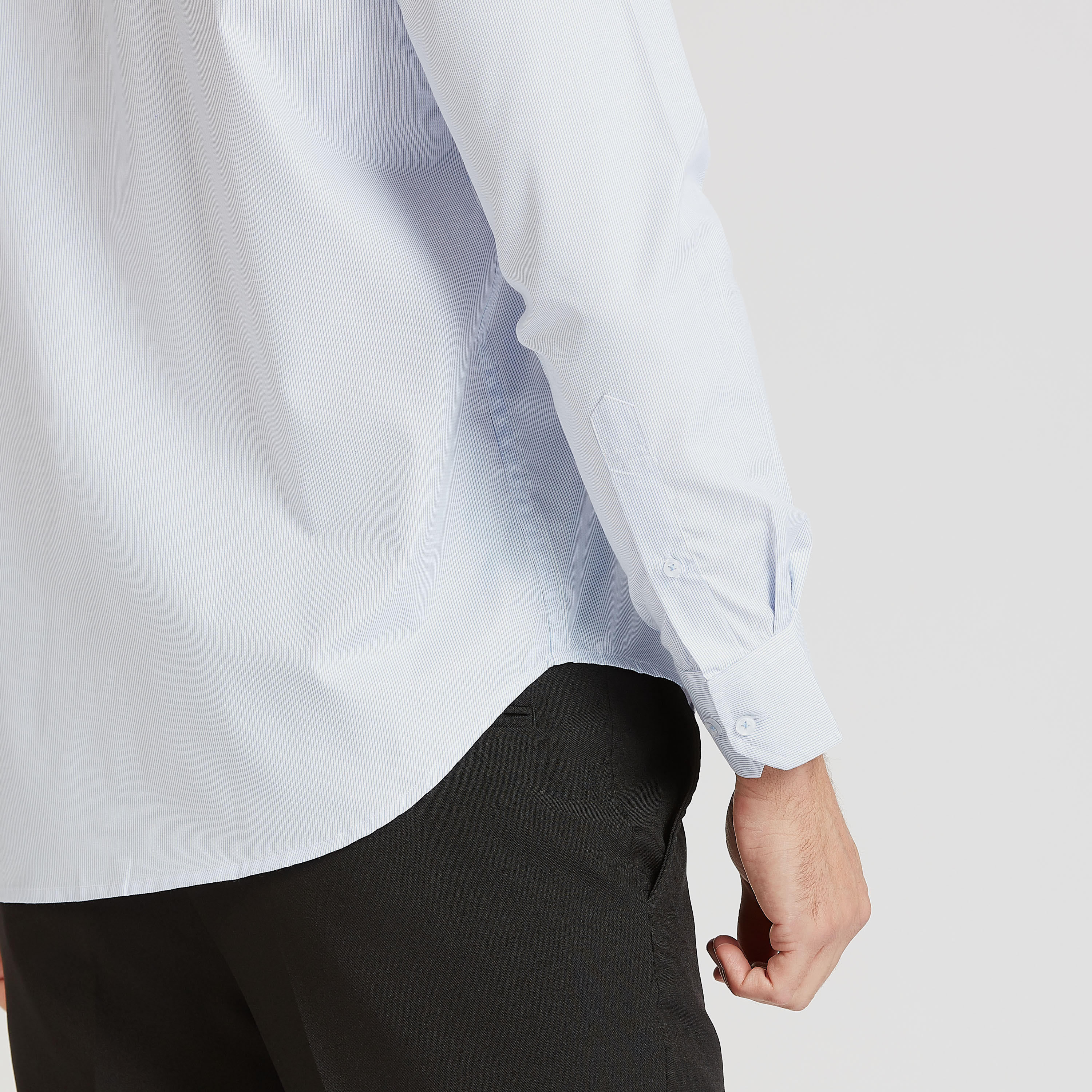 Easy Iron Striped Formal Shirt with Long Sleeves and Chest Pocket-men-clothing-shirts-image-5