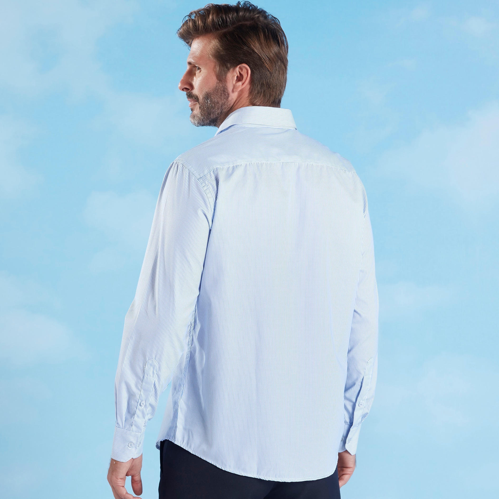 قميص رسمي مقلّم بأكمام طويلة وياقة عادية-men-clothing-shirts-image-5