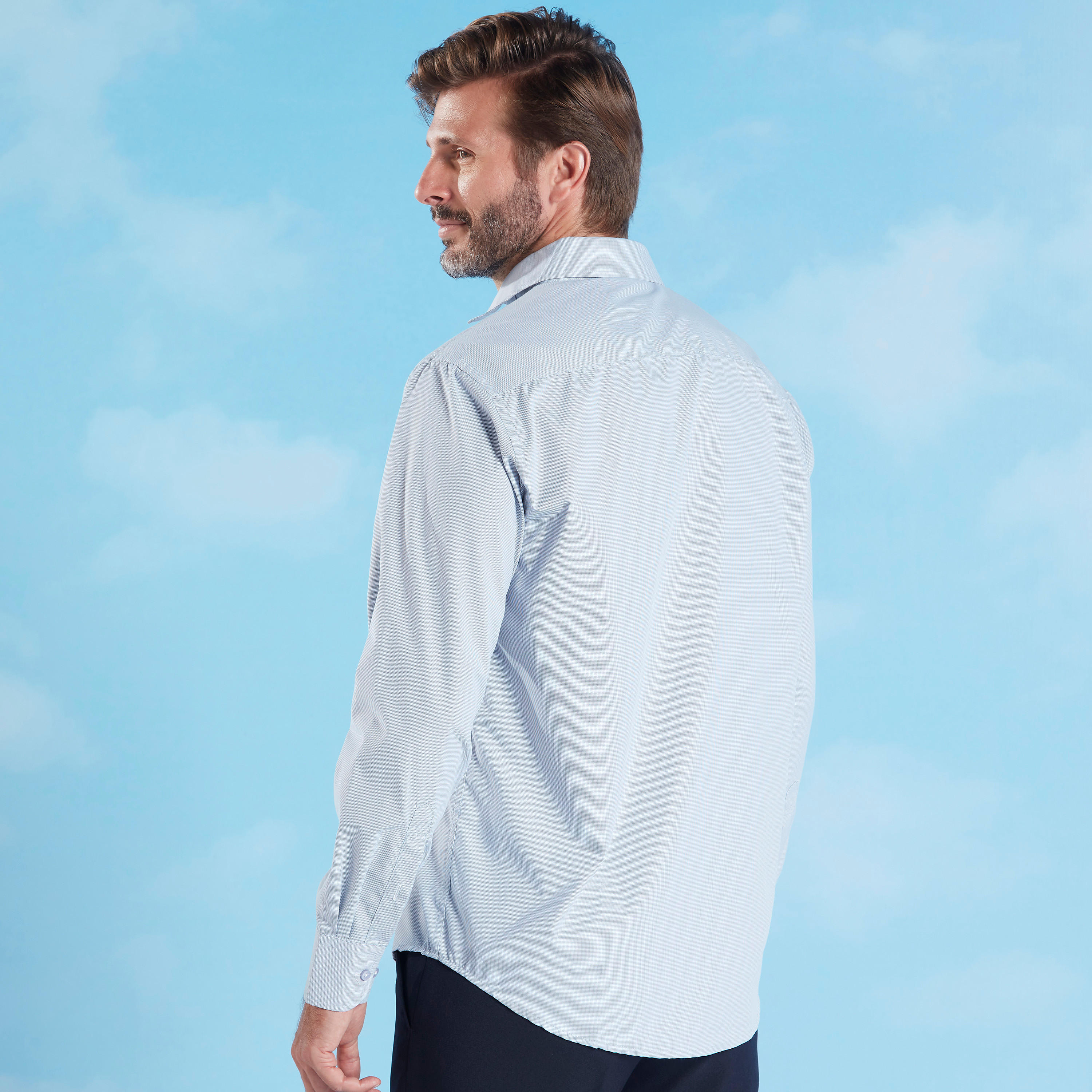 قميص رسمي بارز الملمس بياقة عاديّة وأكمام طويلة-men-clothing-shirts-image-5