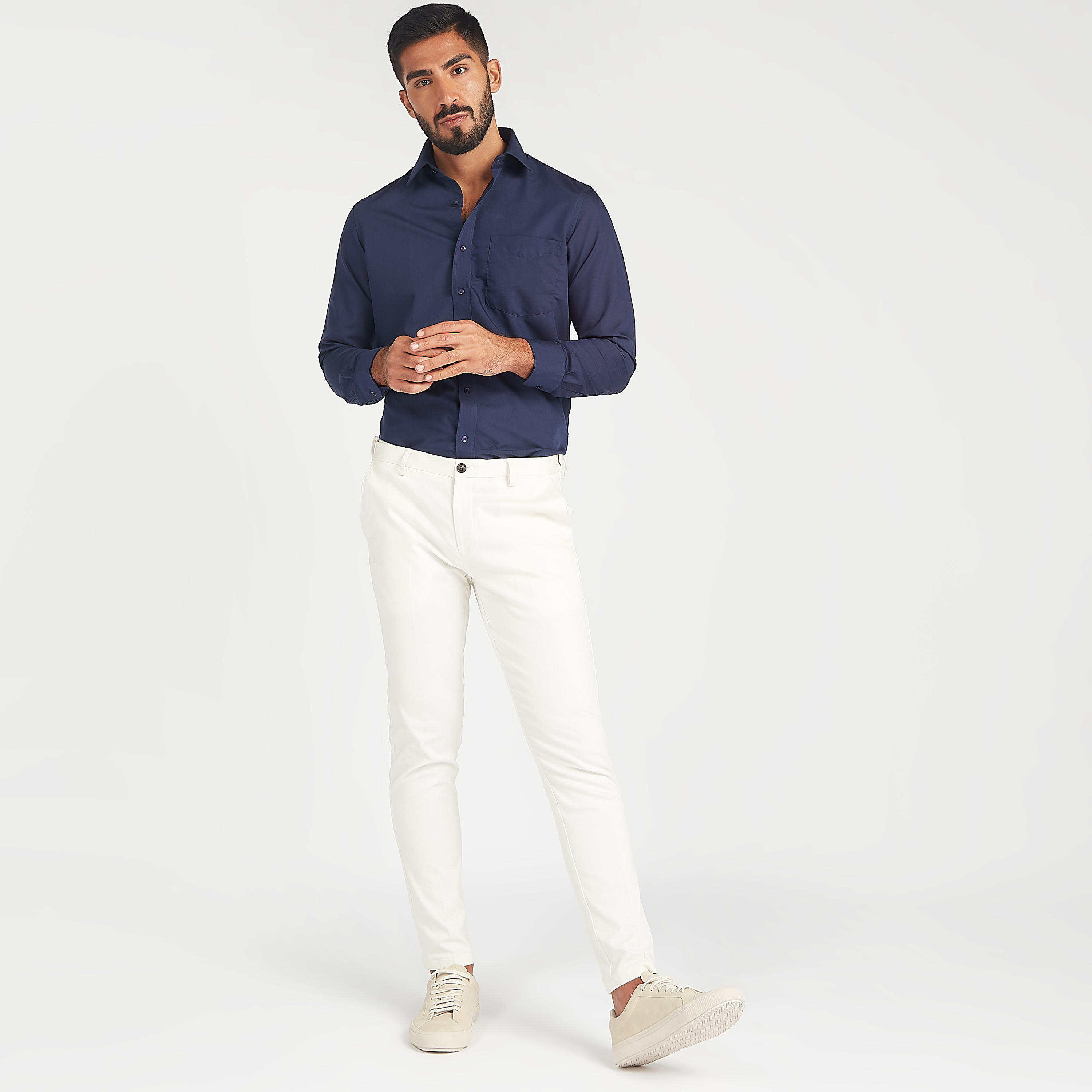 Easy Iron Solid Formal Shirt with Spread Collar and Long Sleeves-men-clothing-shirts-image-20