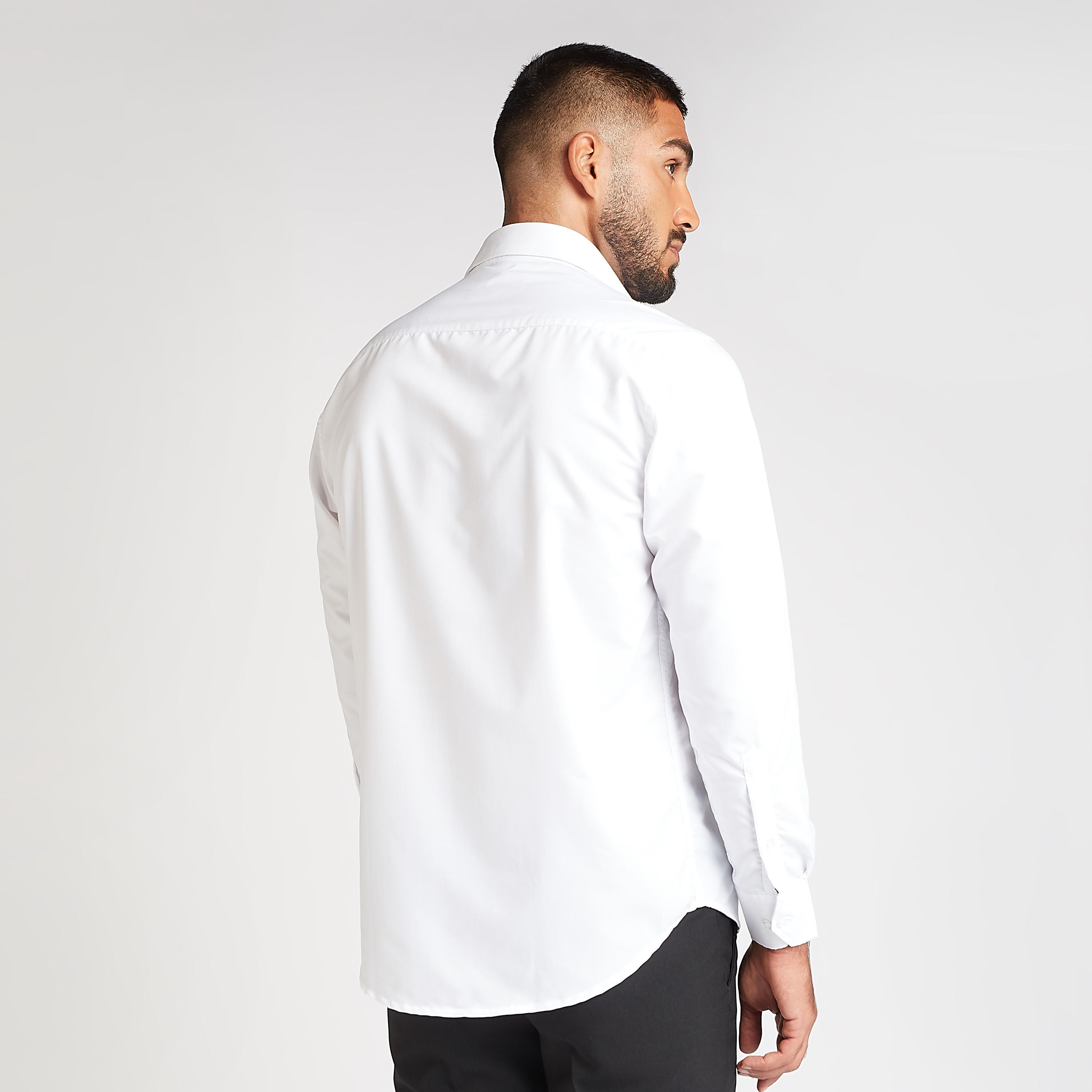 Easy Iron Solid Formal Shirt with Spread Collar and Long Sleeves-men-clothing-shirts-image-4