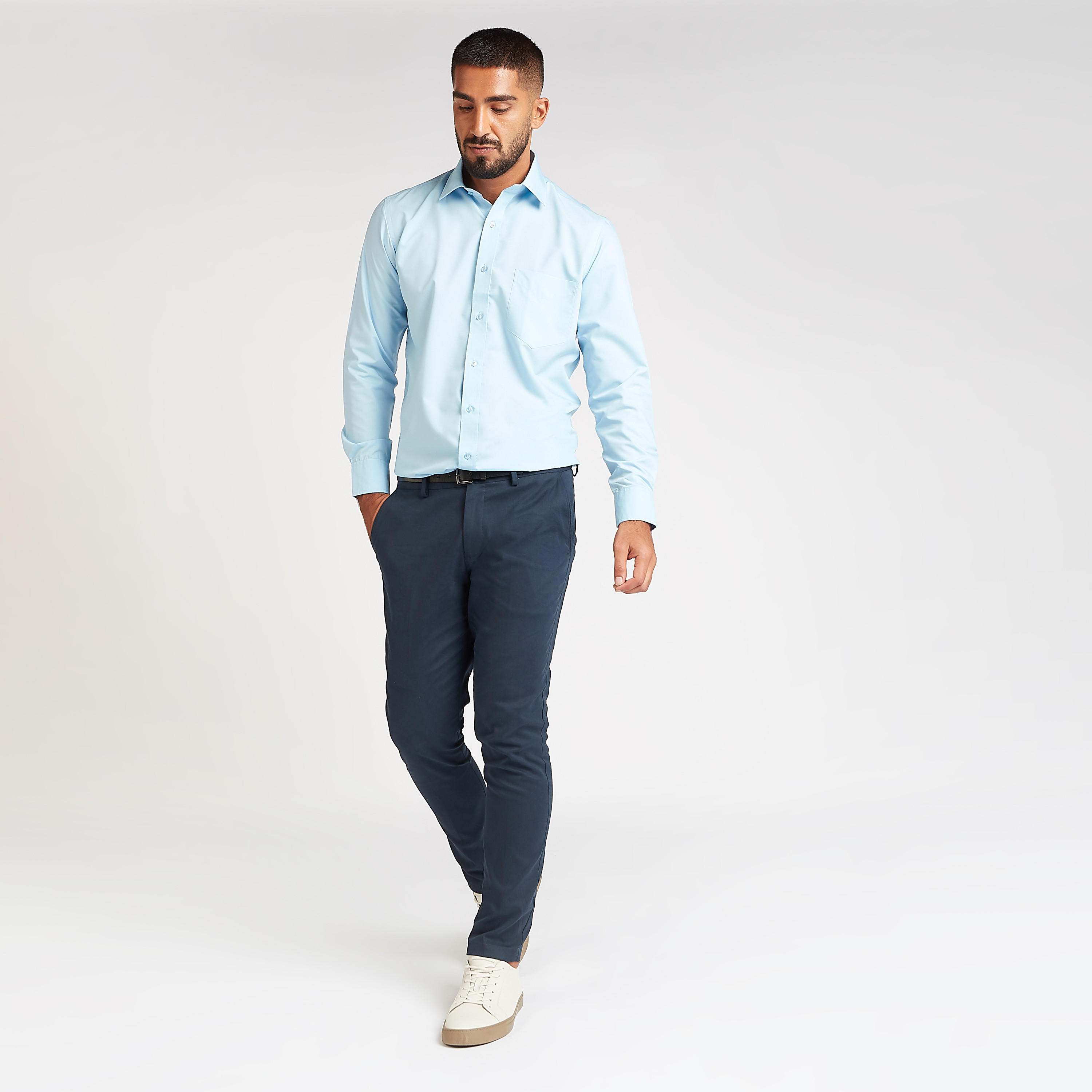 Easy Iron Solid Formal Shirt with Spread Collar and Long Sleeves-men-clothing-shirts-image-6