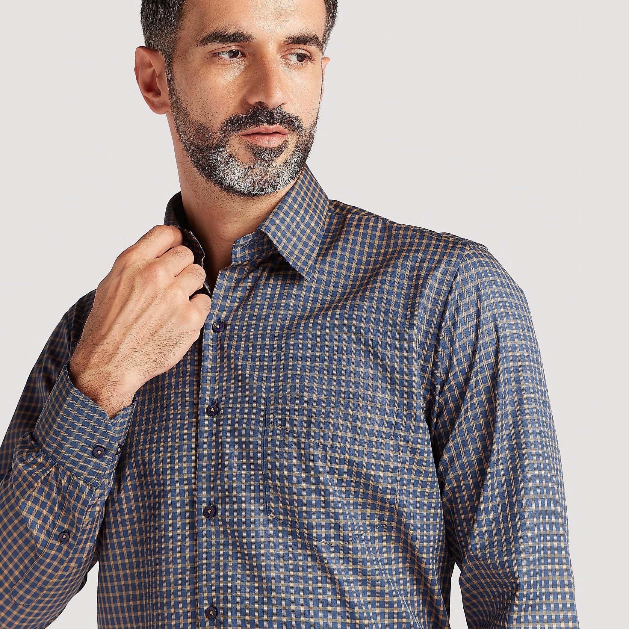 قميص رسمي سهل الكي بأكمام طويلة وجيب على الصدر-men-clothing-shirts-image-3