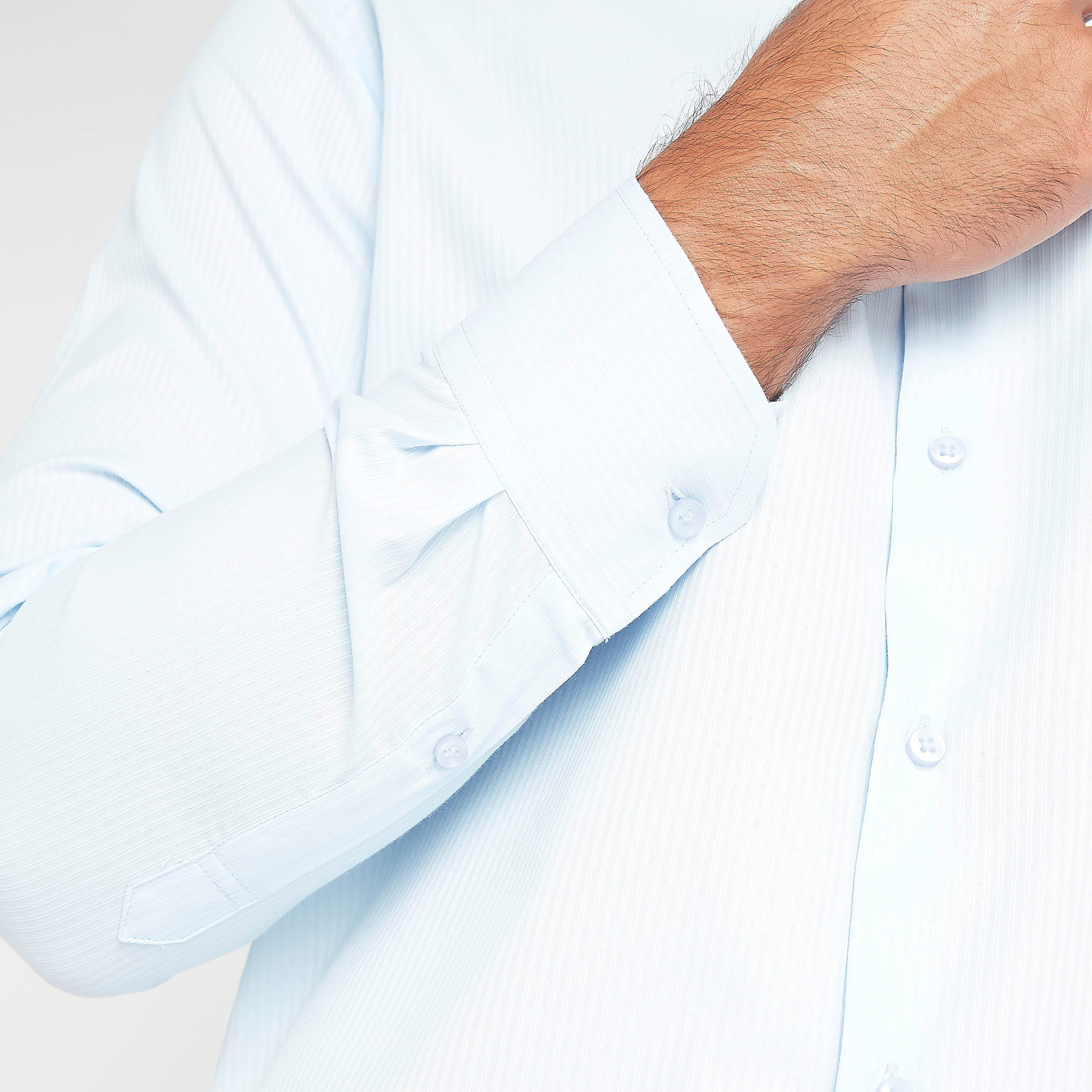 قميص مخطط سهل الكي بياقة عاديّة وأكمام طويلة-men-clothing-shirts-image-3