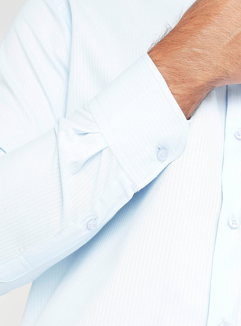 قميص مخطط سهل الكي بياقة عاديّة وأكمام طويلة-men-clothing-shirts-image-3