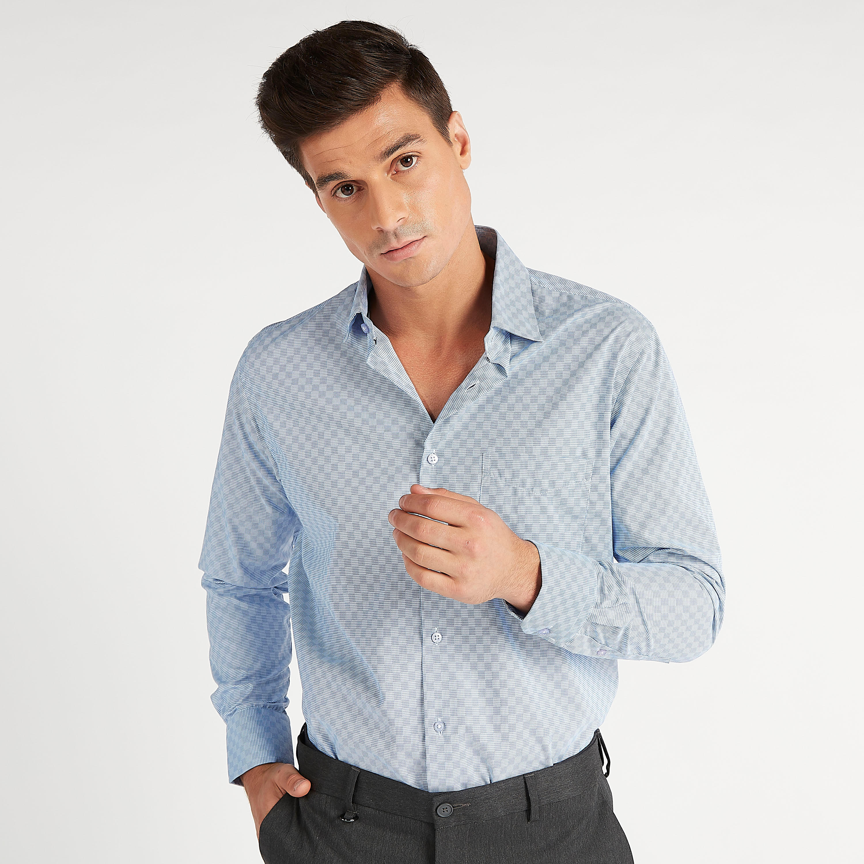 قميص سهل الكي بأكمام طويلة وطبعات وياقة عادية-men-clothing-shirts-image-1